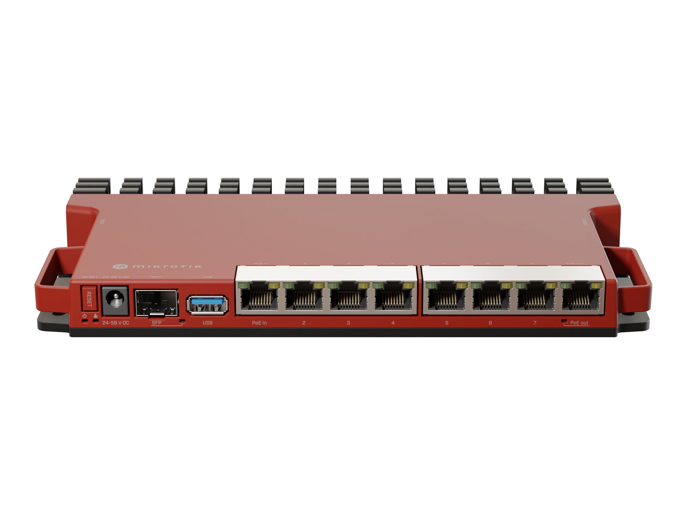 MikroTik - Router - L009UiGS-RM - No Wi-Fi - 10/100/1000 Mbit/s - Ethernet LAN (RJ-45) ports 8 - Mesh Support No - MU-MiMO No - No mobile broadband - 1x USB 3.0 type A