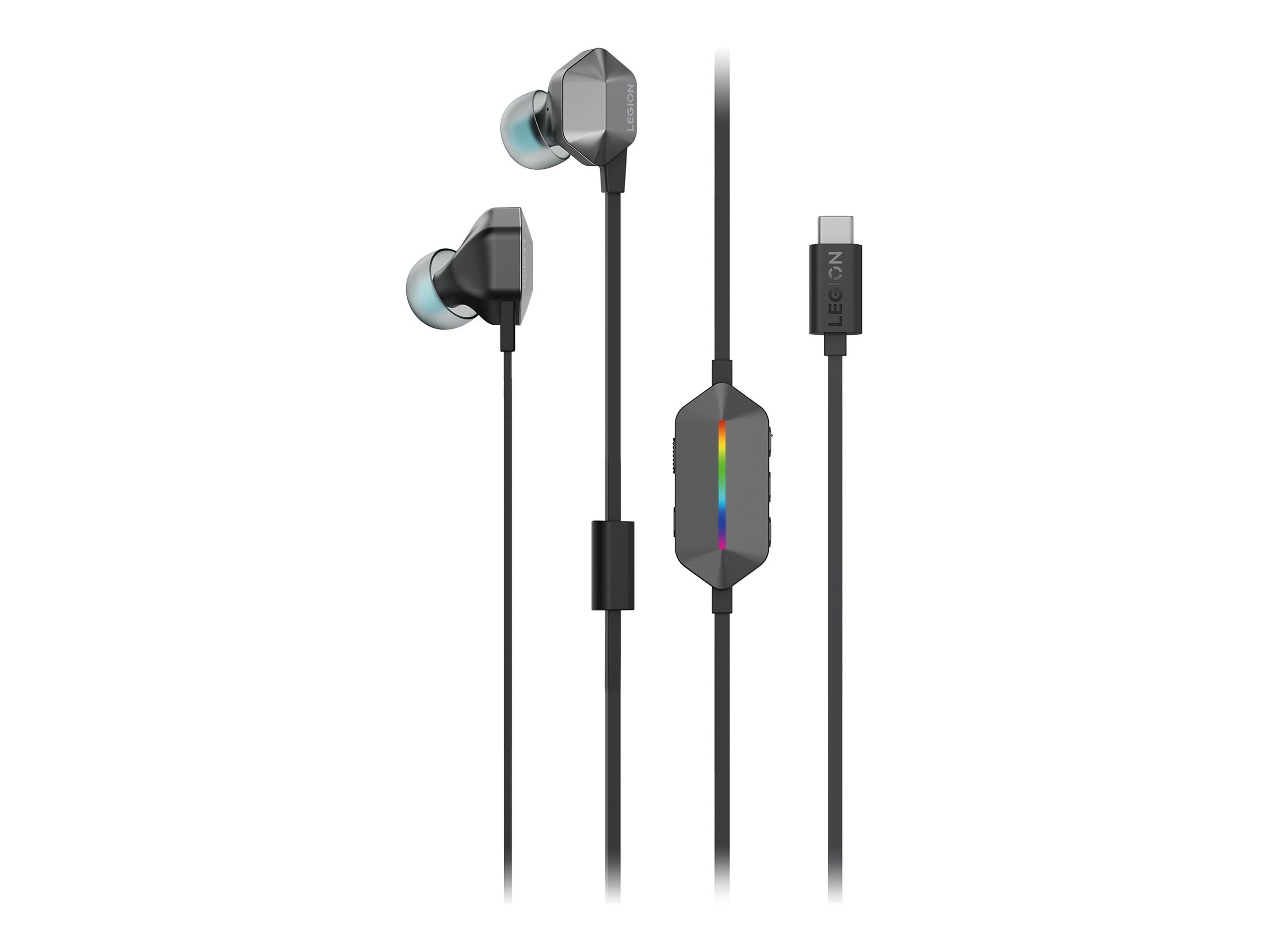 Lenovo - RGB Gaming In-Ear Headphones - Legion E510 7.1 - Wired