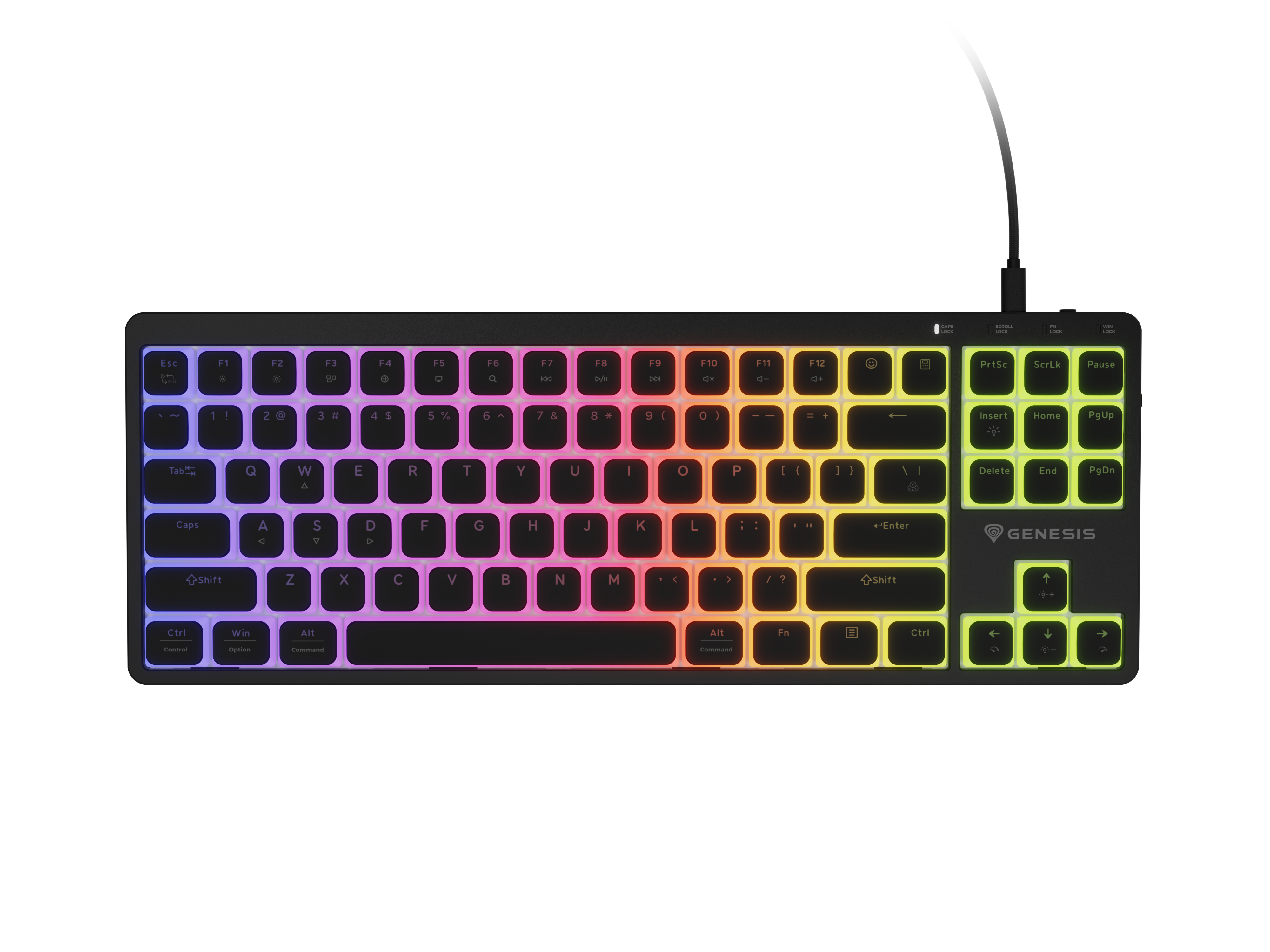 Genesis Thor 430 TKL - Gaming Keyboard - Wired - US - Linear - Black
