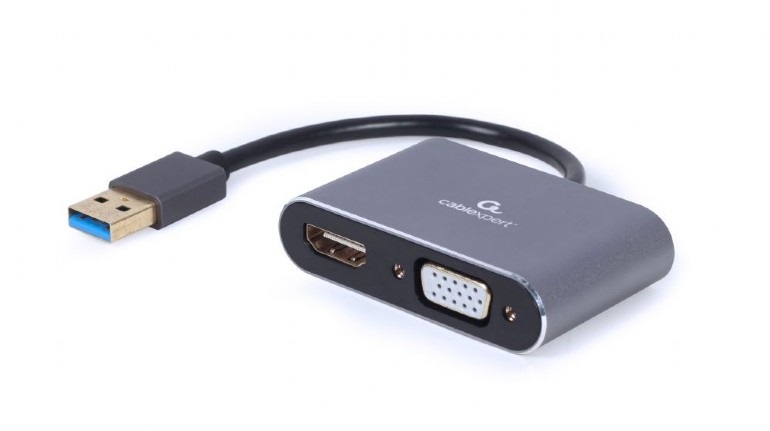 Cablexpert - USB display adapter - A-USB3-HDMIVGA-01 - USB 3.0 Type-A - 0.15 m