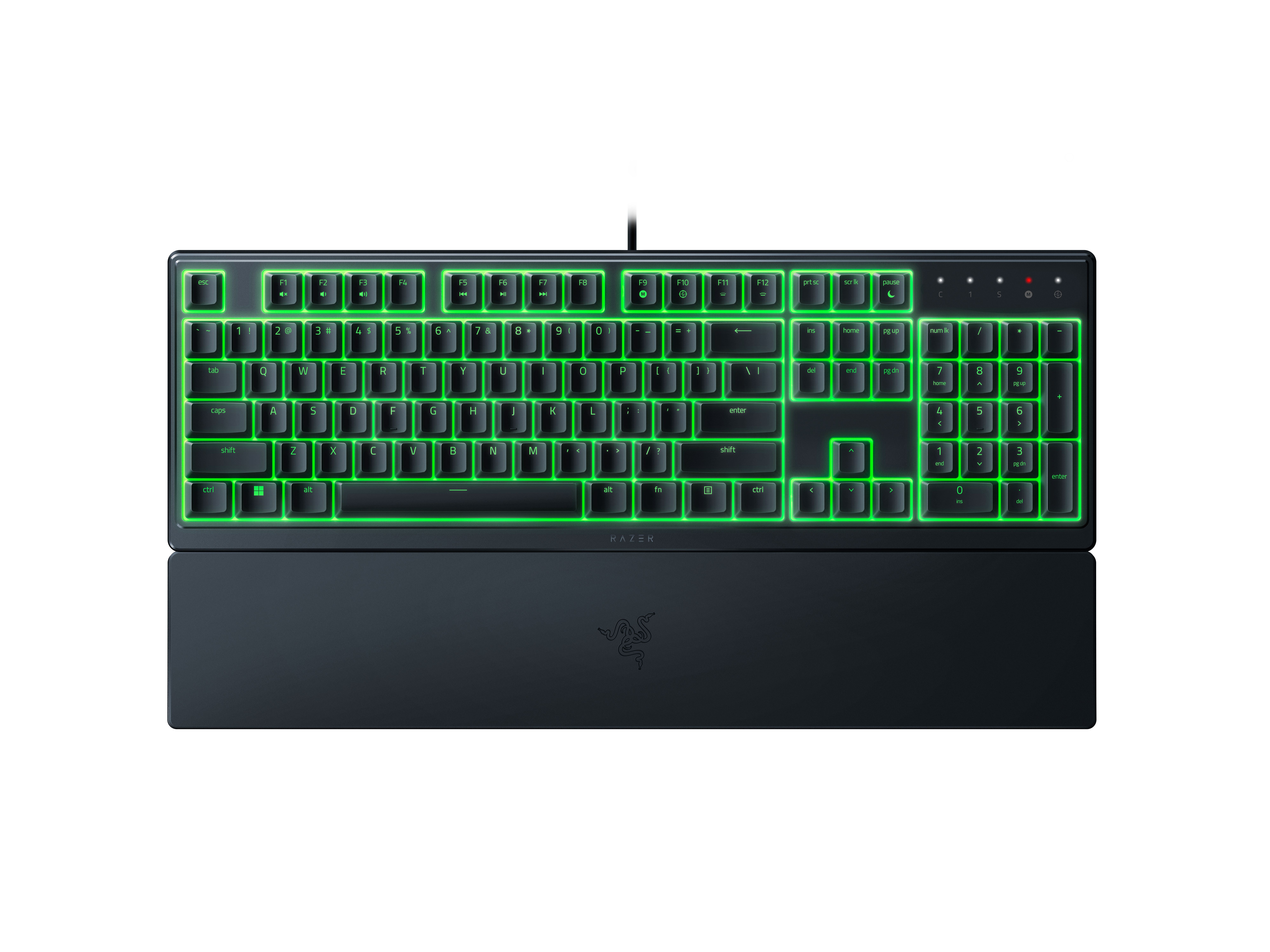 Razer - Gaming Keyboard - Ornata V3 X - Gaming keyboard - Wired - RGB LED light - US - Silent Membrane - Black