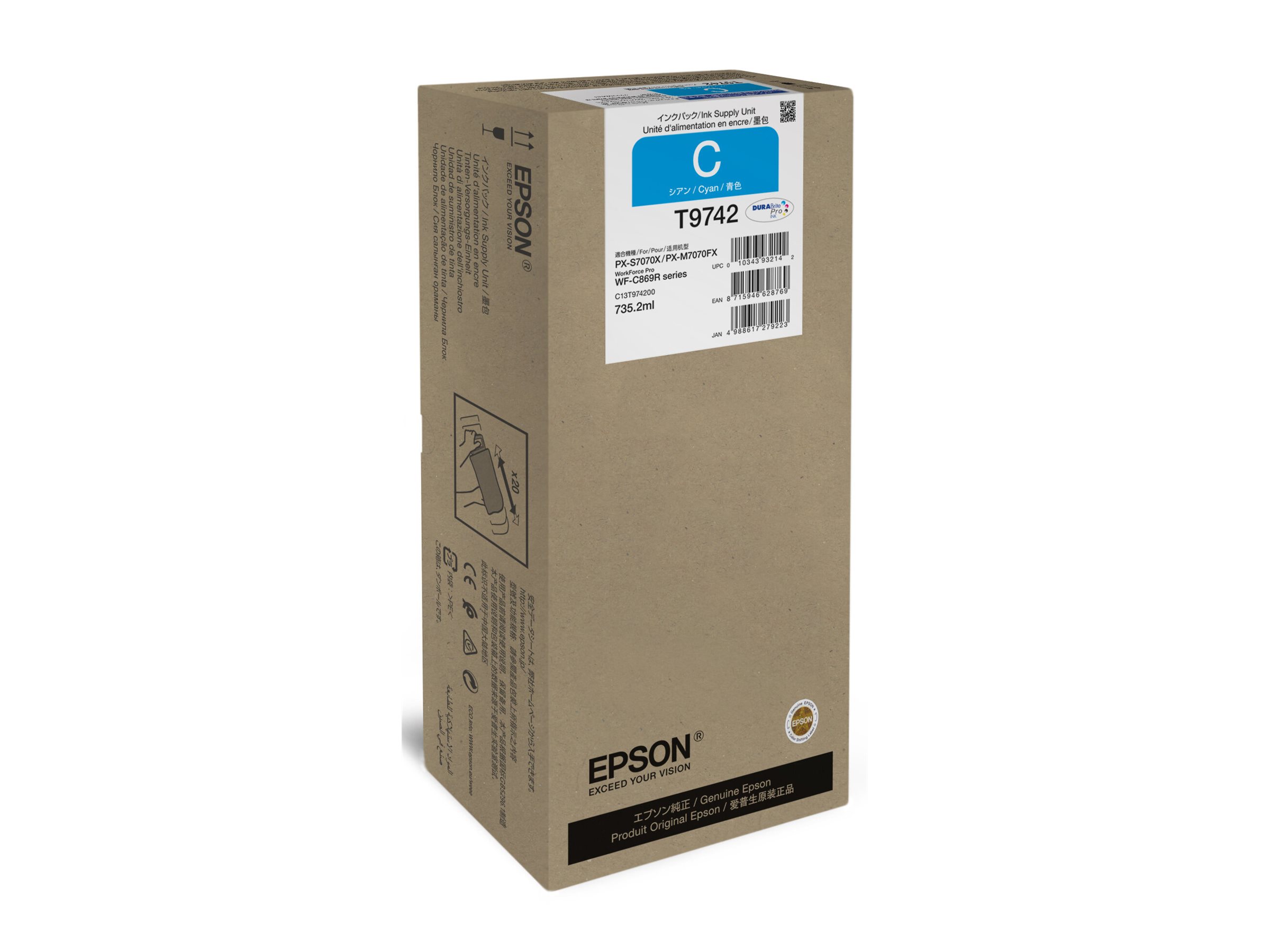 Epson XXL Ink Supply Unit - WorkForce Pro WF-C869R - Ink pack - Cyan
