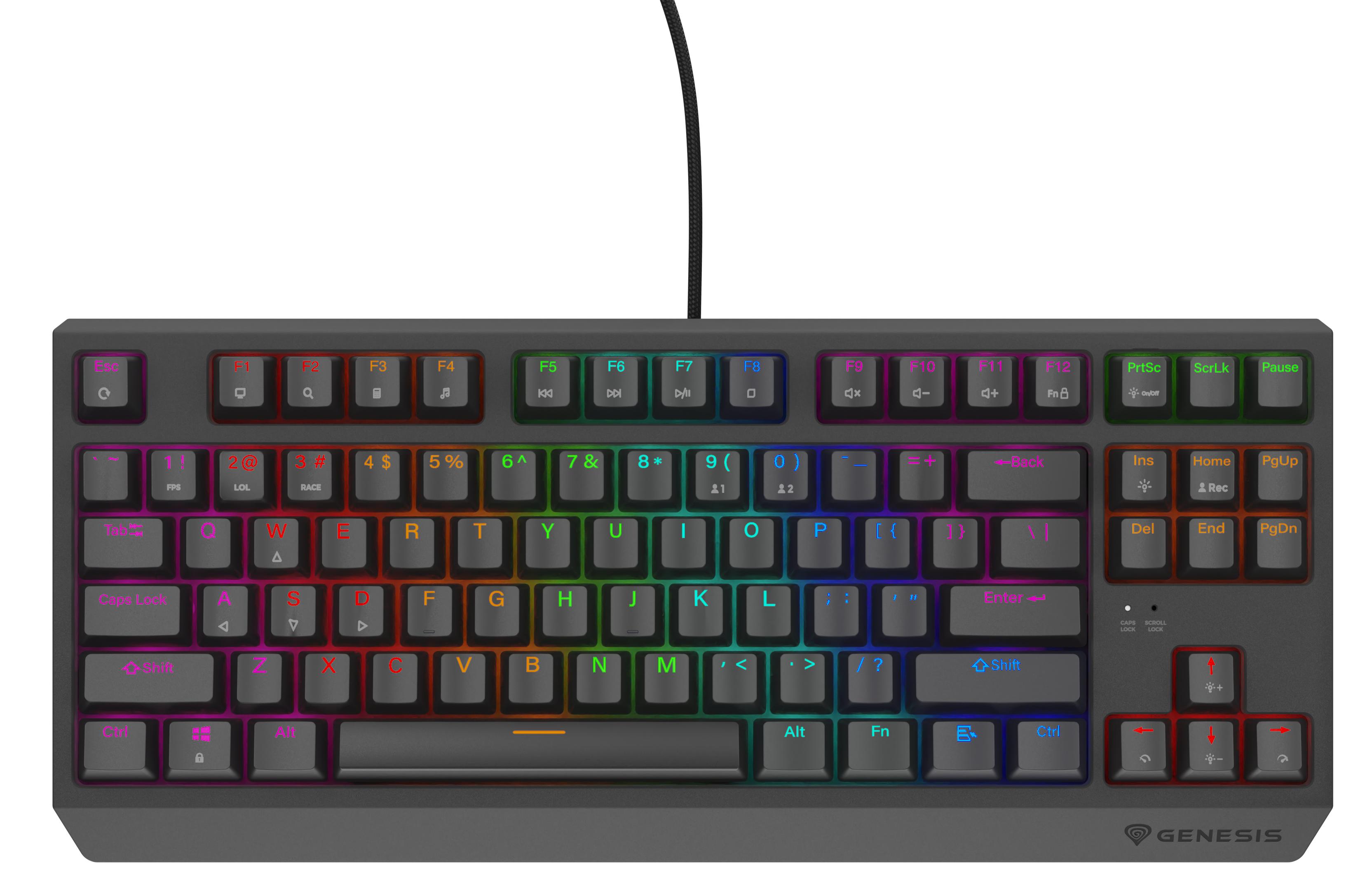 Genesis THOR 230 - Mechanical Gaming Keyboard - Wired - US - Outemu Red - Black