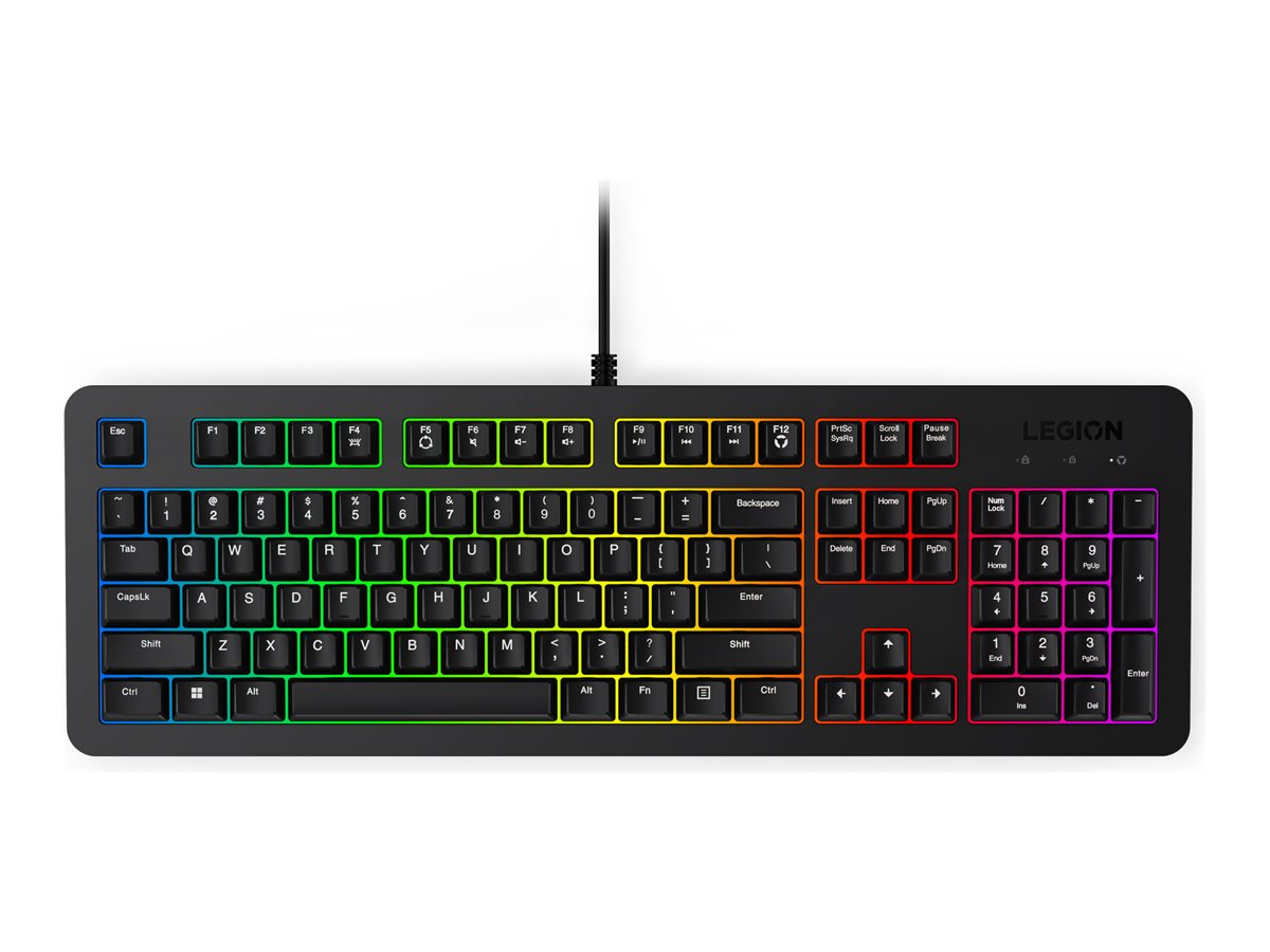 Lenovo Gaming Keyboard - Legion K310 RGB - Keyboard - Wired - US English - Membrane - Black