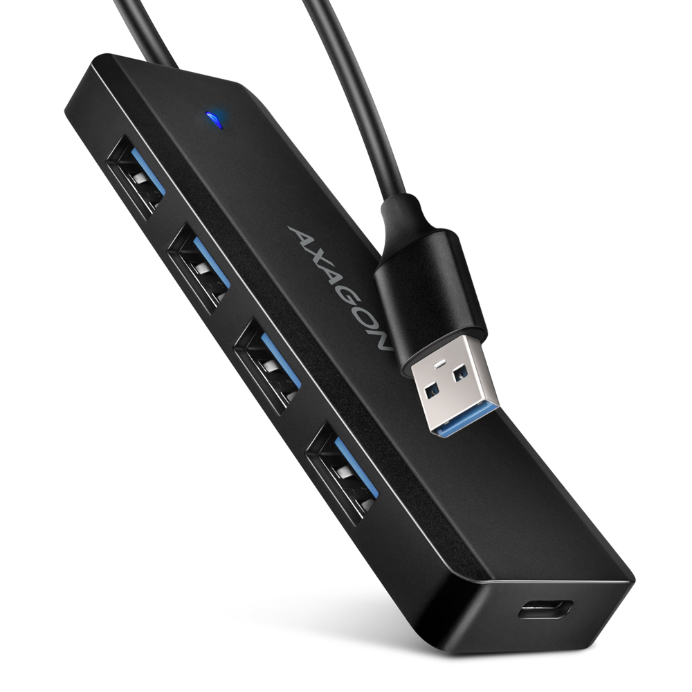 AXAGON Travel four-port USB-A 5Gbps hub - HUE-C1A