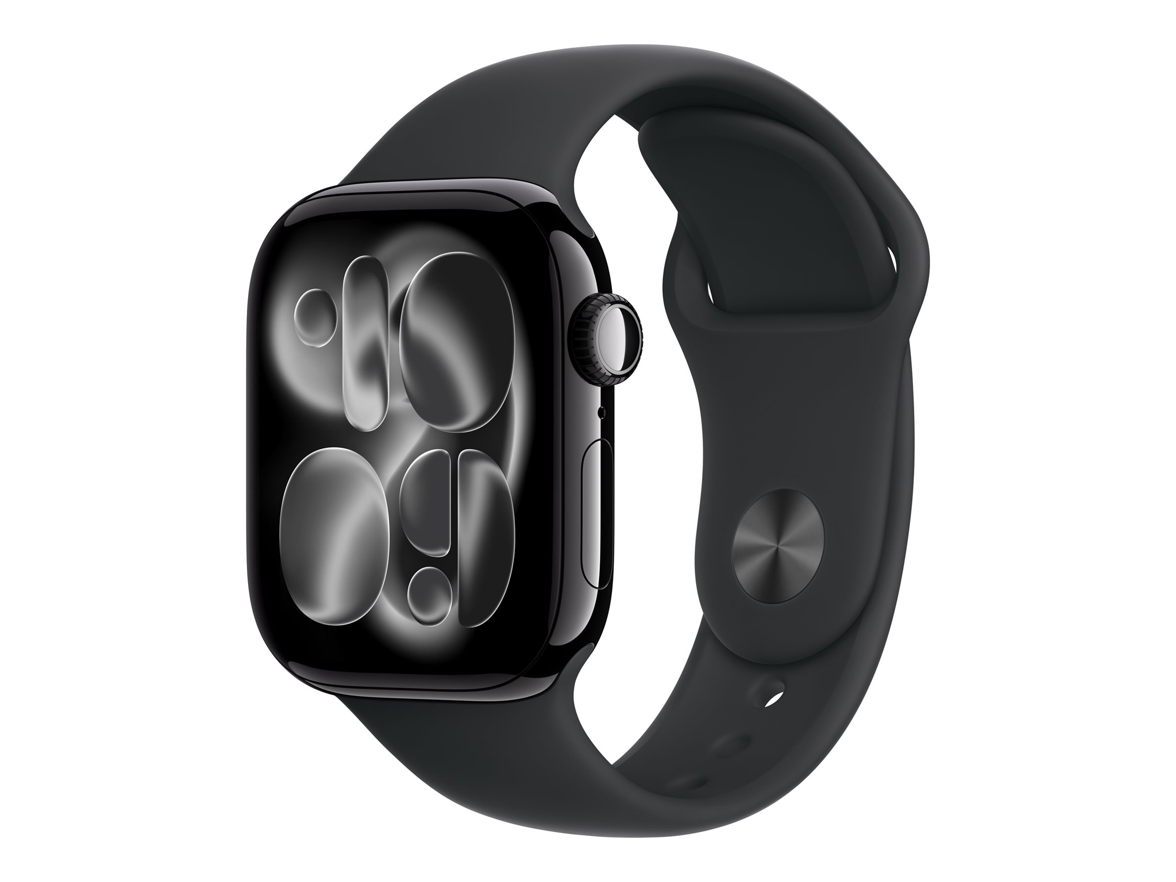 Apple Watch Series 11 GPS + Cellular 42mm Jet Black Aluminium Case with Black Sport Band - M/L - Apple
