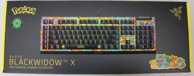 SALE OUT. SALE OUT. Razer BlackWidow V4 X - Mechanical Gaming Keyboard - Wired - US - Green Mechanical Switches - Pokémon Edition - DEMO