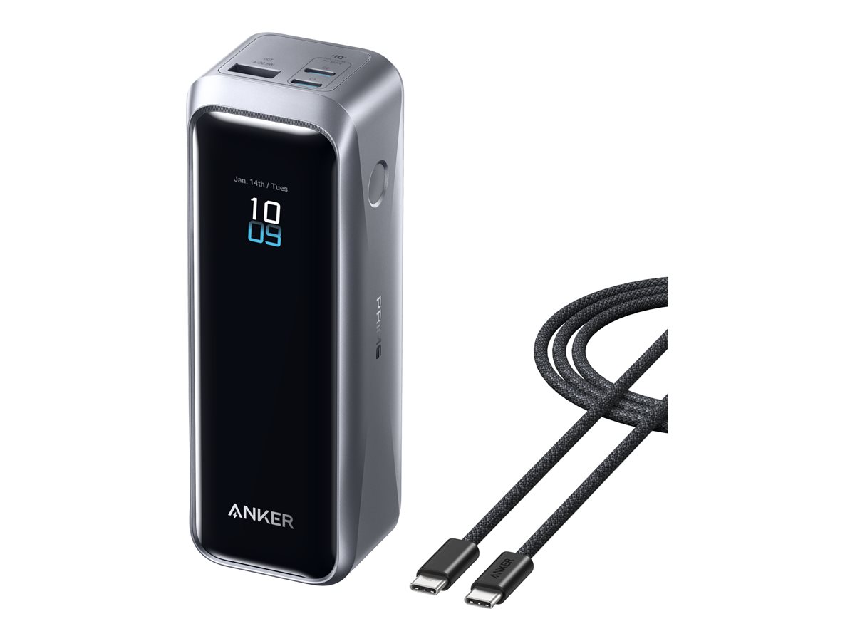 Anker Prime Power Bank 220W B2C , Black - 20000 mAh - USB-A, 2 x USB-C - Black