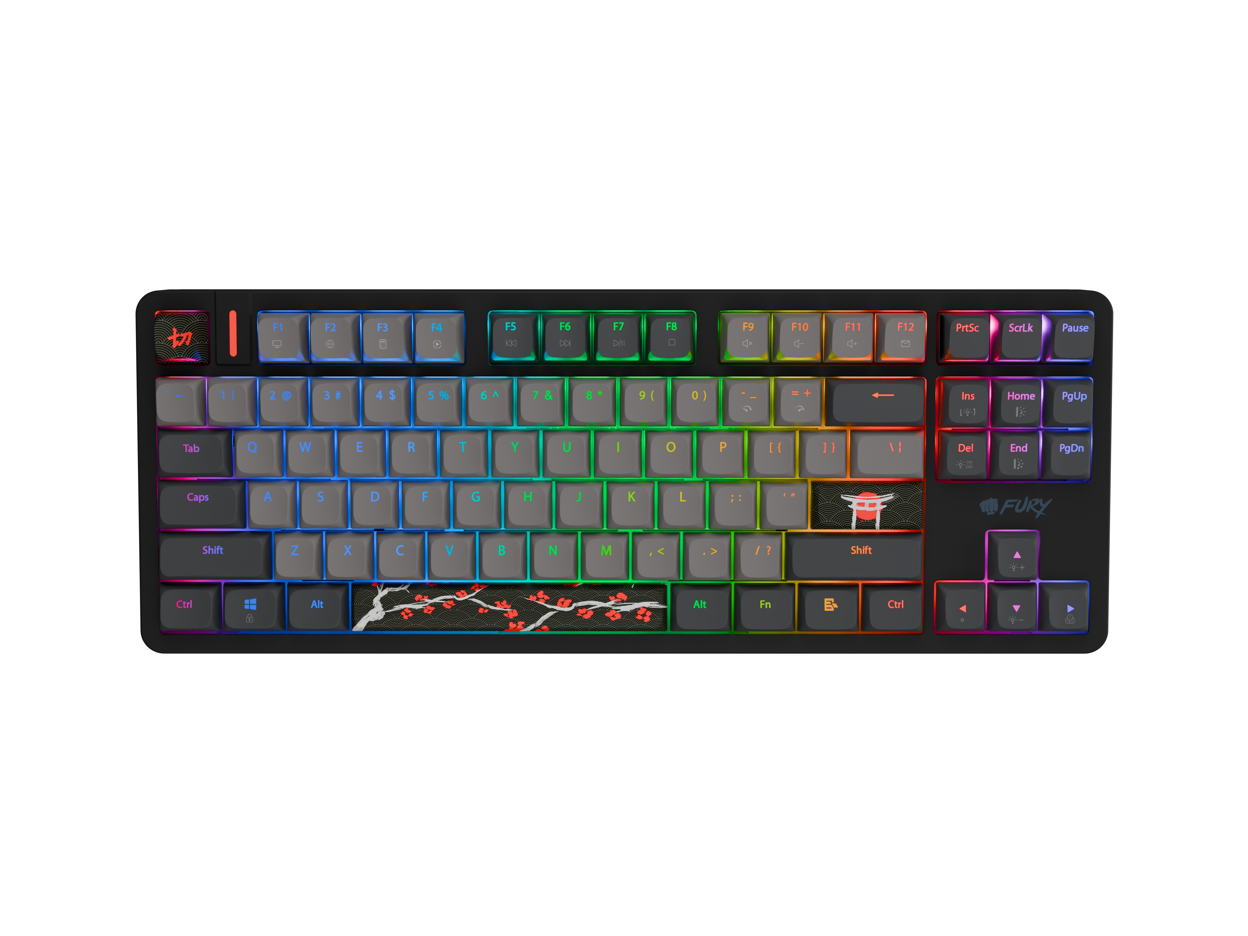 Fury Kanabo K6 - Gaming Keyboard - Wired - US - Linear - Black/Gray