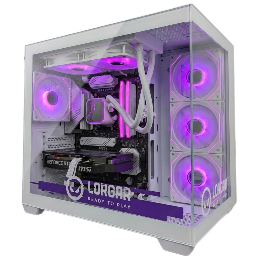 LORGAR ADVANCED A201 - AMD 7500F 6C/12T, 240 AIO, NVIDIA RTX 5060Ti 16GB, 32GB@6400mhz, 1TB SSD NVME, 750W PSU, White, 3Y