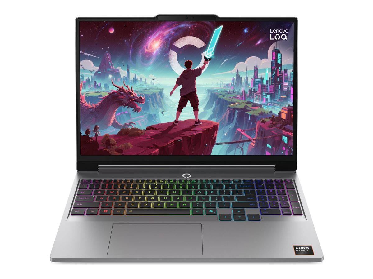 Lenovo - LOQ Essential 15ARP11 - Luna Grey - 15.6 " - IPS - FHD - 1920 x 1080 pixels - 144 Hz - Anti-glare - AMD Ryzen 7 - 170 - 16 GB - SODIMM DDR5 - NVIDIA GeForce RTX 5060 - GDDR7 - 8 GB - Windows 11 Home - 802.11ax - Bluetooth version 5.2 - Keyboard l