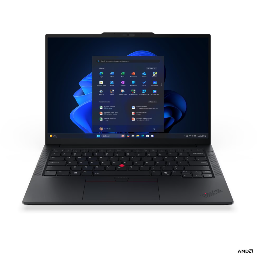 Lenovo ThinkPad E14 G8 AMD - Black - 14 " - IPS - WUXGA - 1920 x 1200 pixels - Anti-glare - AMD Ryzen AI 7 - 345 - 16 GB - SODIMM DDR5 - Solid-state drive capacity 512 GB - AMD Radeon 820M Graphics - Windows 11 Pro - 802.11be - Bluetooth version 5.4 - Key