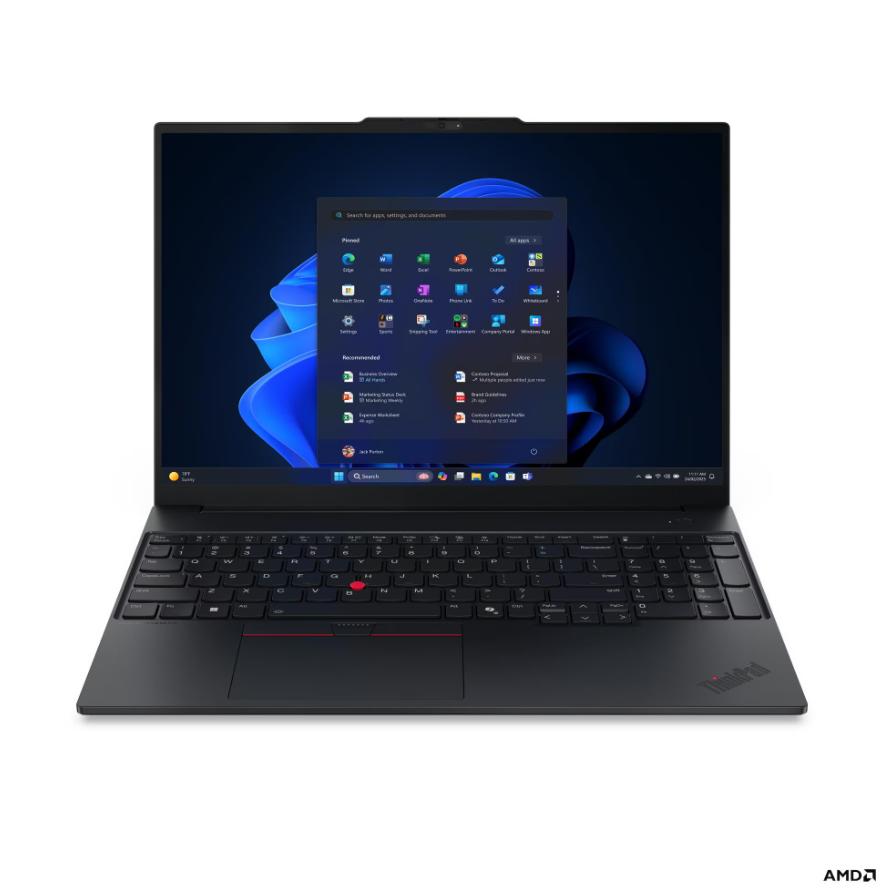 Lenovo ThinkPad E16 G4 AMD - Black - 16 " - IPS - 1920 x 1200 pixels - WUXGA - Anti-glare - AMD Ryzen AI 7 - 345 - 16 GB - SODIMM DDR5 - Solid-state drive capacity 512 GB - AMD Radeon 820M Graphics - Windows 11 Pro - 802.11be - Bluetooth version 5.4 - Key