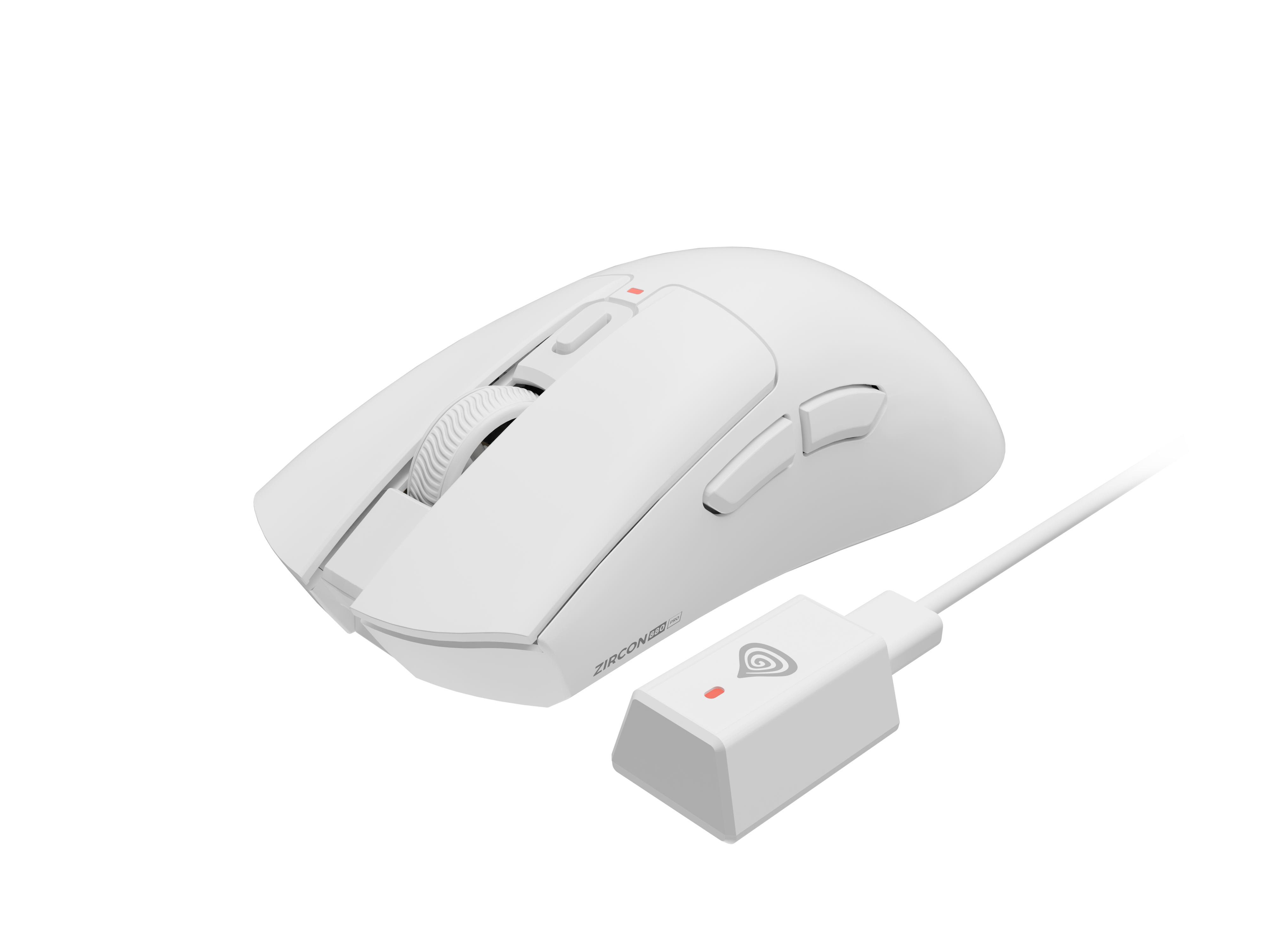 Genesis Gaming Mouse - Zircon 880 Pro 8k - Wireless - 2.4GHz, Bluetooth - White