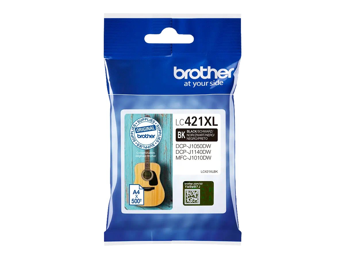 Brother LC421XLBK Ink Cartridge, Black - Brother Brother LC - LC421XLBK - Brother LC421XLBK - High Yield - black - original - ink cartridge - Ink cartridge - Black