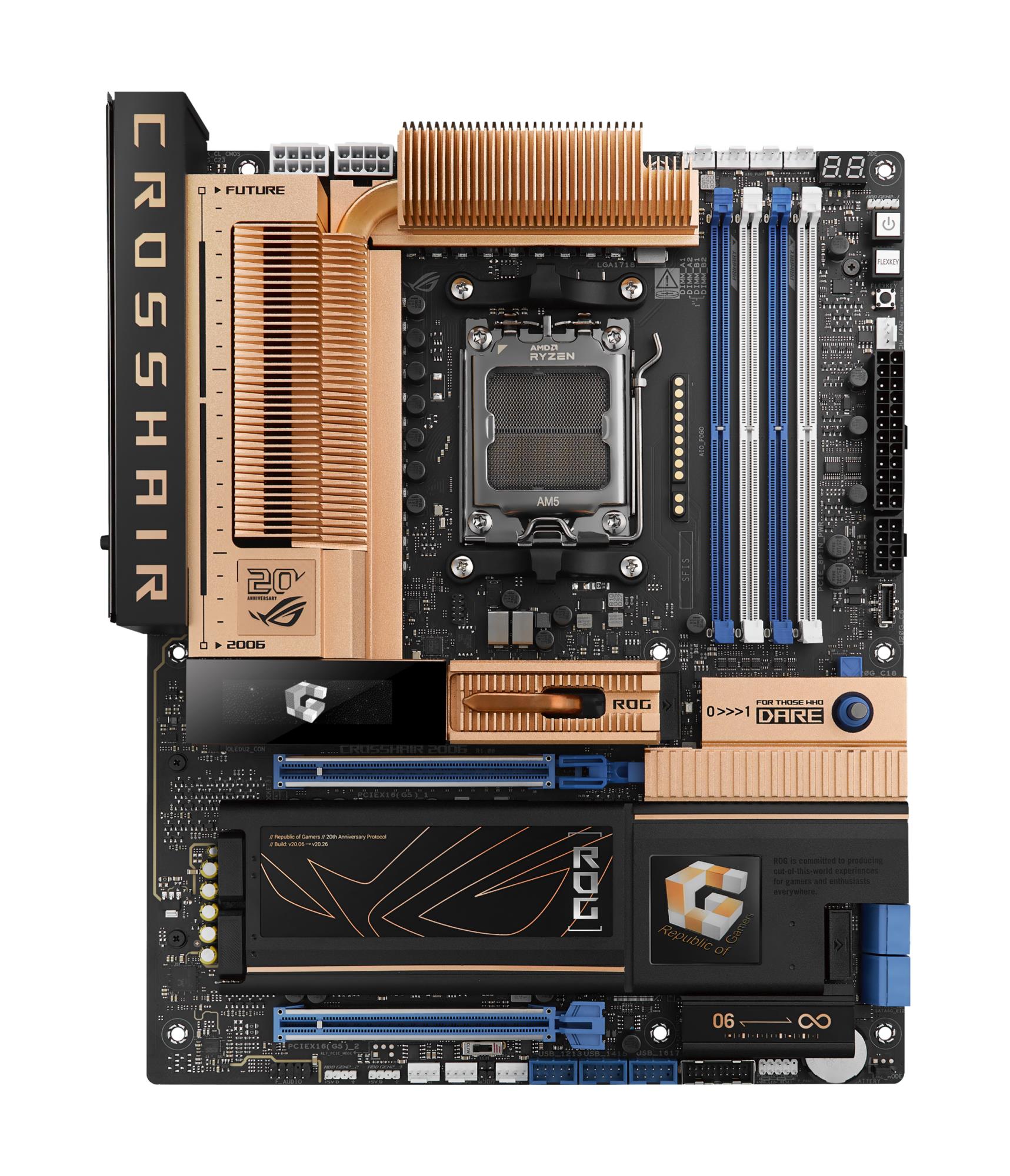 Mainboard|ASUS|AMD X870E|Socket AM5|ATX|RAM DDR5-SDRAM|4xSlots|Wi-Fi Yes|Bluetooth Yes|5xNumber of M.2 (M) slots|ROGCROSSHAIR2006