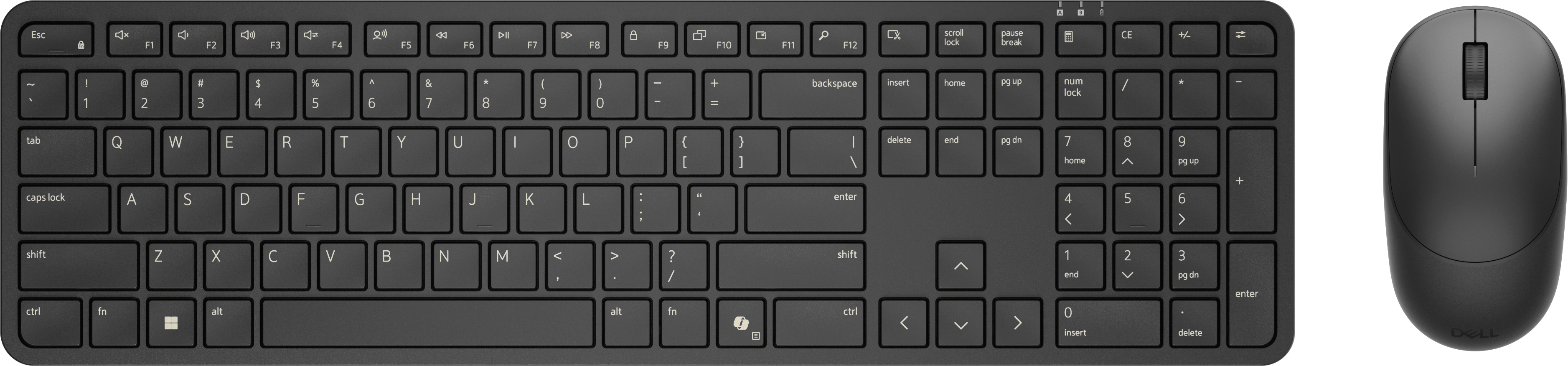 Dell Pro 5 Keyboard and Mouse - KM526 - Keyboard and Mouse Set - Wireless - Russian - Black