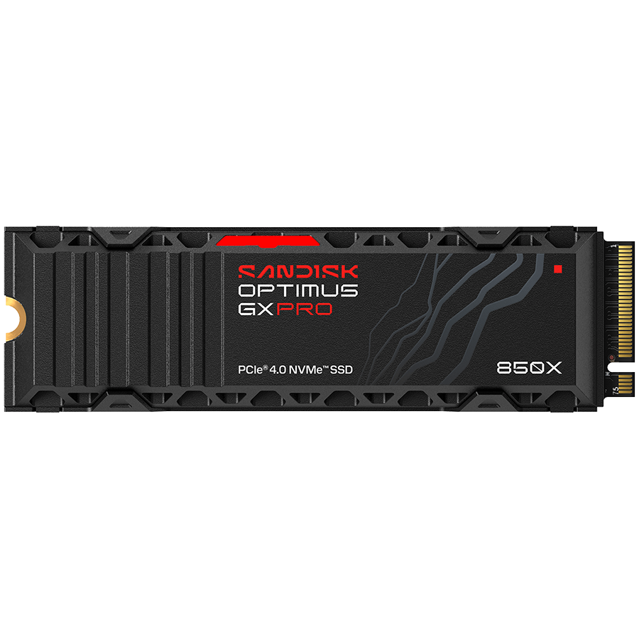 SANDISK Optimus GX PRO 850X HeatSink 1TB M.2 2280 PCIe Gen4 x4 NVMe, Read/Write: 7300/6300 MBps, IOPS 800K/1100K, TBW: 600
