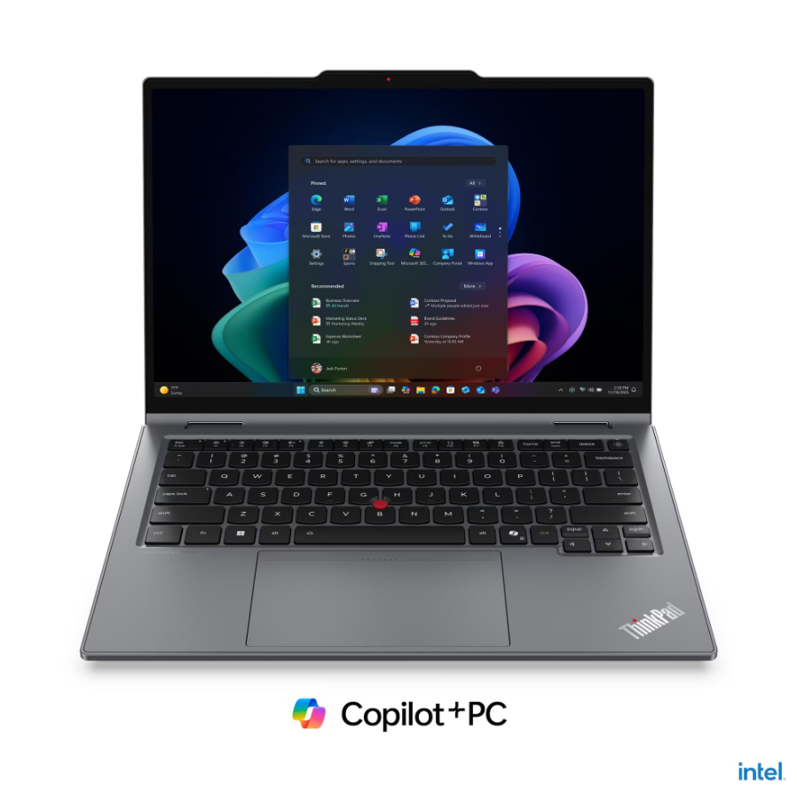 Lenovo ThinkPad X1 2-in-1 G11 Intel - Grey - 14 " - OLED - Touchscreen - 2.8K - 2880 x 1800 pixels - Intel Core Ultra X7 - 368H - 64 GB - Soldered LPDDR5X - Solid-state drive capacity 1000 GB - Intel Arc B390 GPU - Windows 11 Pro - 802.11be - Bluetooth ve