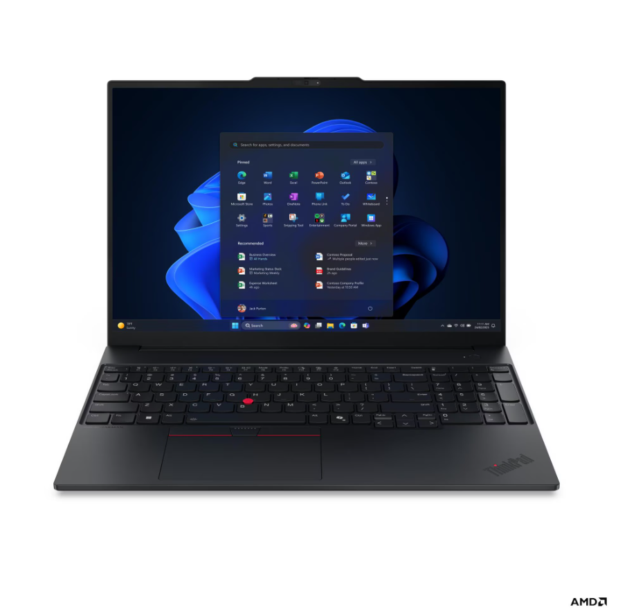 Lenovo ThinkPad E16 G4 AMD - Black - 16 " - IPS - WUXGA - 1920 x 1200 pixels - Anti-glare - AMD Ryzen AI 5 - 330 - 16 GB - SODIMM DDR5 - Solid-state drive capacity 512 GB - AMD Radeon 820M Graphics - Windows 11 Pro - 802.11be - Bluetooth version 5.4 - Key