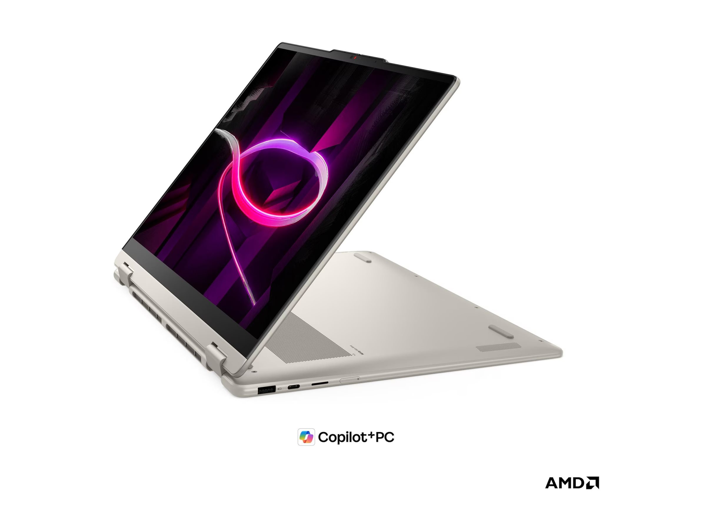 Lenovo Yoga 7 2-in-1 16AGP11 AMD - Seashell - 16 " - OLED - Touchscreen - WUXGA - 1920 x 1200 pixels - AMD Ryzen AI 7 - 445 - 16 GB - Soldered LPDDR5X - Solid-state drive capacity 512 GB - AMD Radeon 840M Graphics - Windows 11 Home - 802.11be - Bluetooth 