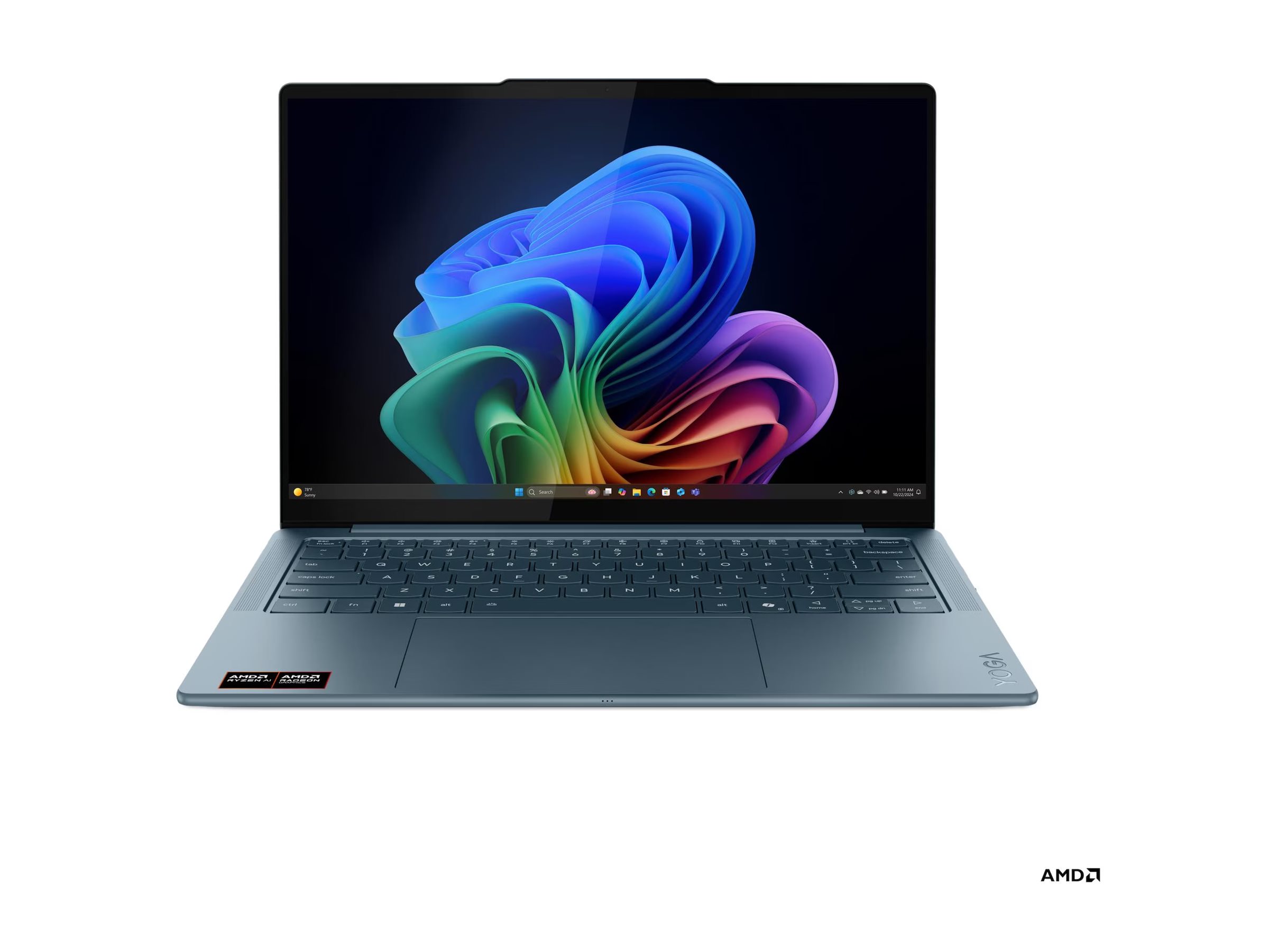 Lenovo- Yoga Slim 7 14AKP10 AMD - Tidal Teal - 14 " - OLED - WUXGA - 1920 x 1200 pixels - Glossy - AMD Ryzen AI 5 - 330 - 16 GB - Soldered LPDDR5X - Solid-state drive capacity 512 GB - AMD Radeon 820M Graphics - Windows 11 Home - 802.11be - Bluetooth vers