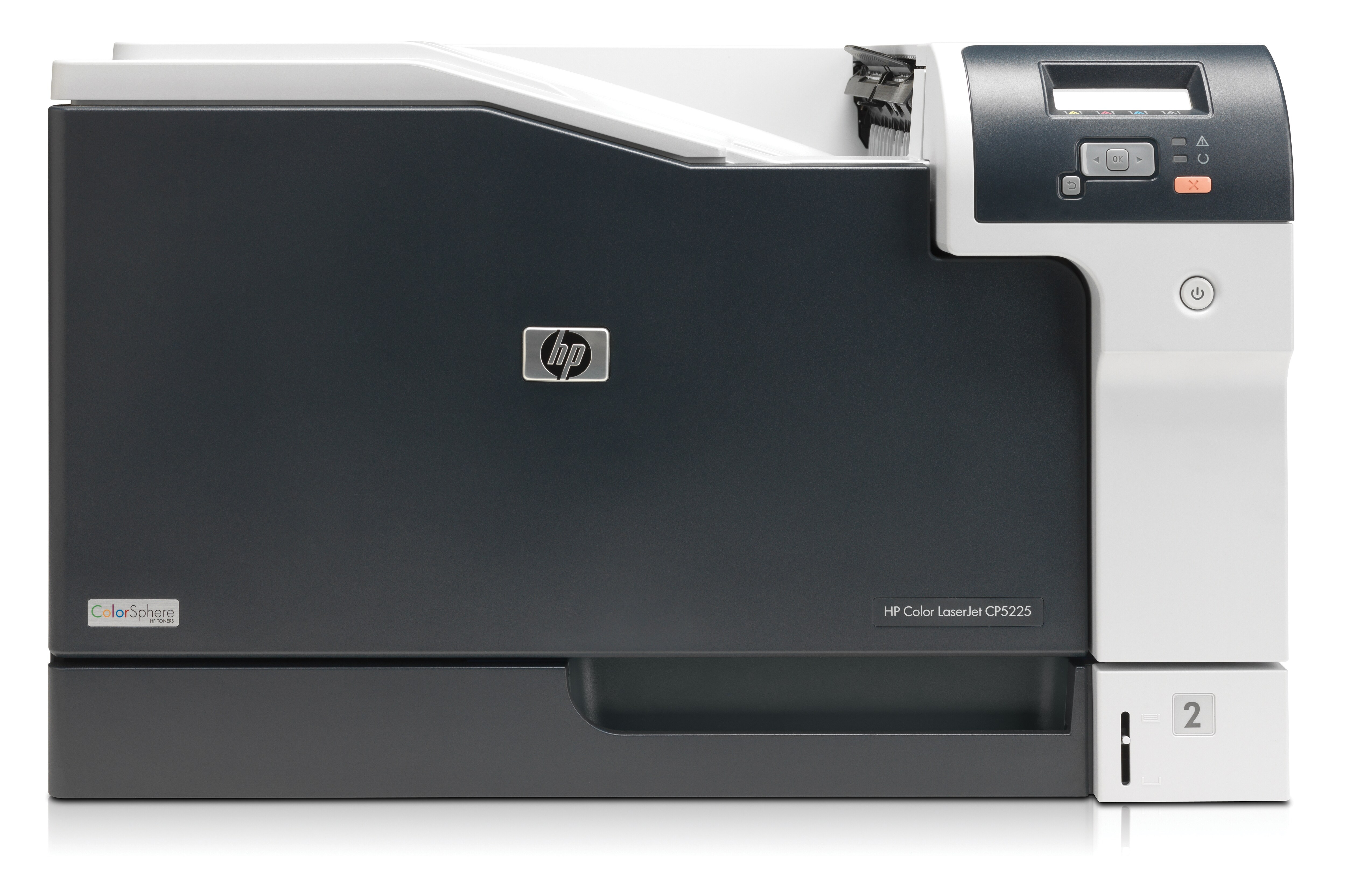 HP Color LaserJet CP5225n Printer - A3 Color Laser, Print, LAN, 20ppm, 1500-5000 pages per month