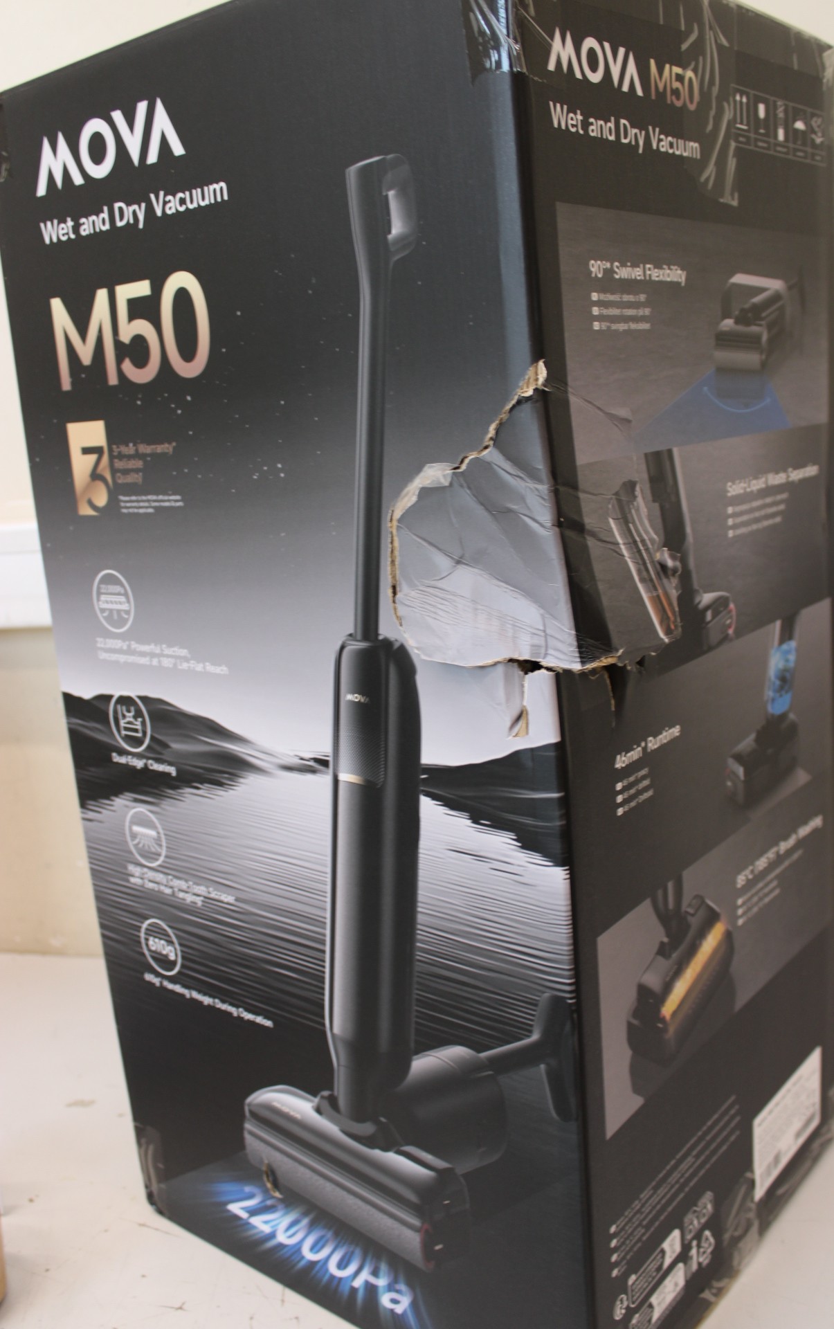 SALE OUT. - MOVA Vacuum cleaner - M50 - Cordless operating - Handstick - Washing function - 450 W - Operating time (max) 46 min - Black/Grey - Warranty 36 month(s) - DAMAGED PACKAGING, SCRATCHED PUMP STAND