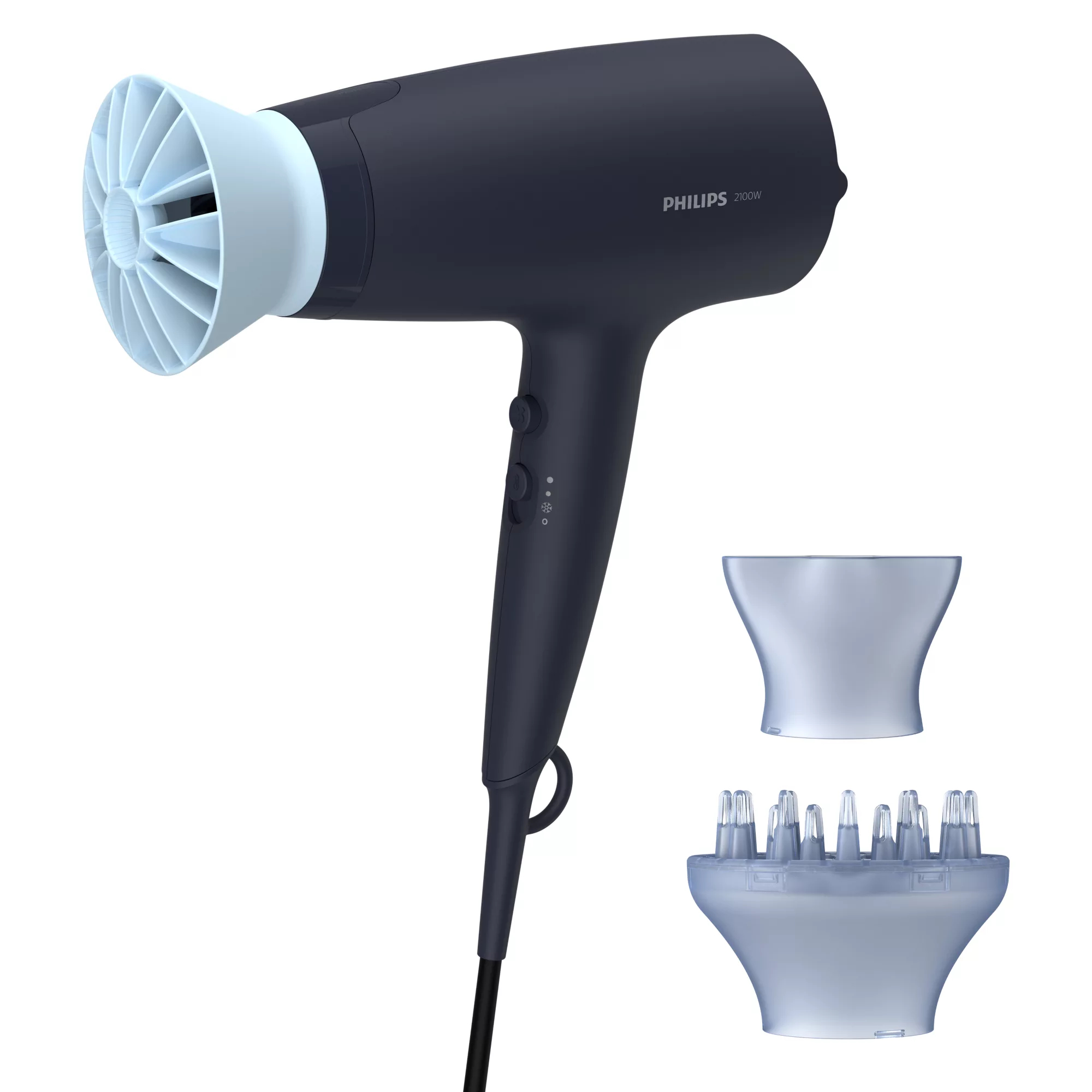 Philips 3000 series Hairdryer BHD360/20, 2100W, 6 heat and speed settings, Advanced ionizing care, ThermoProtect/Damaged package