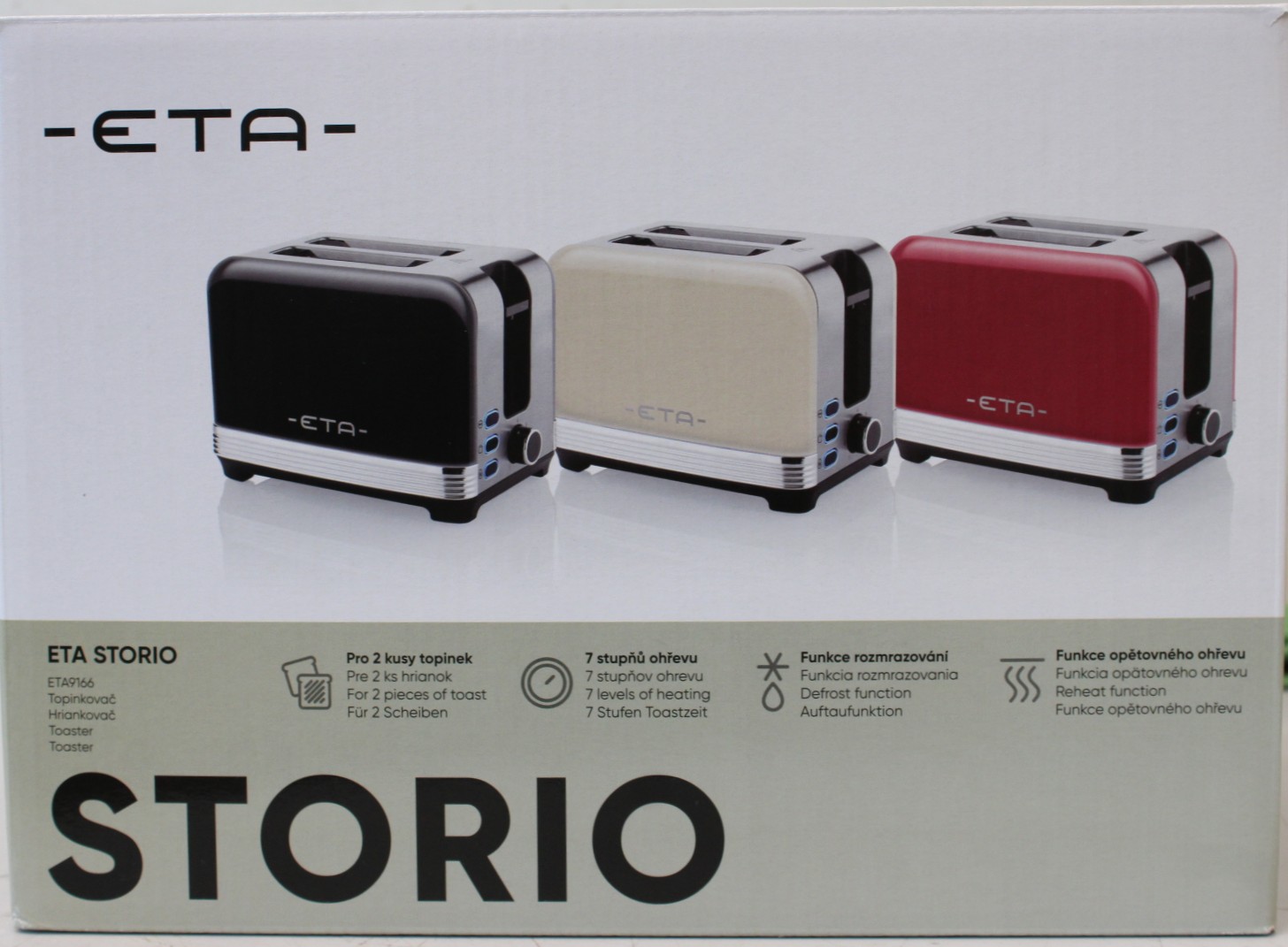 SALE OUT. ETA ETA916690040 STORIO Toaster, Power 930 W, 2 slots, Stainless steel, Beige - Storio Toaster - ETA916690040 - Power 930 W - Housing material Stainless steel - Beige - DAMAGED PACKAGING, DEMO