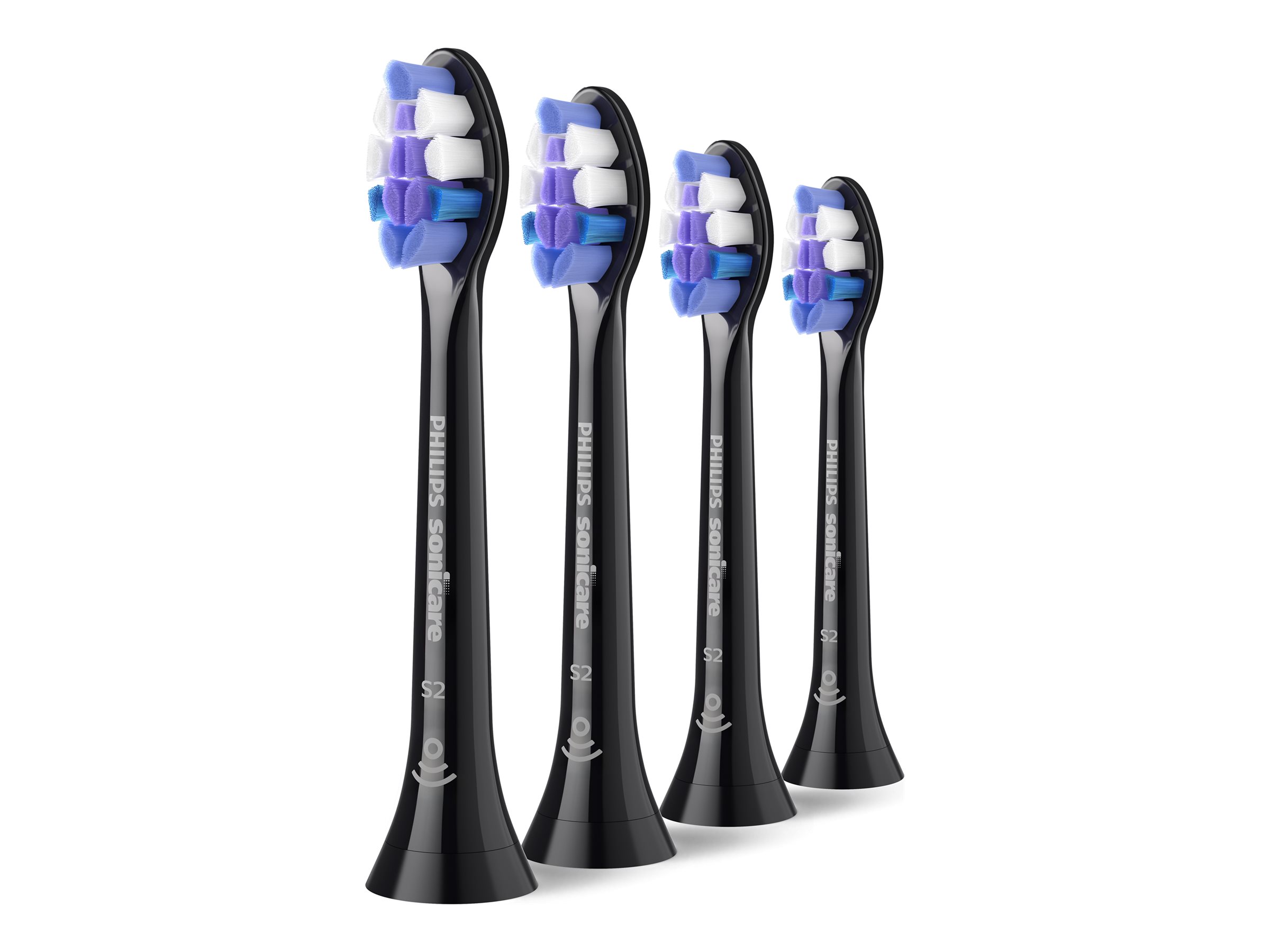 Philips HX6054/88 Sonicare Sensitive - Replacement brush heads - Heads - For adults - Number of brush heads included 4 - Black