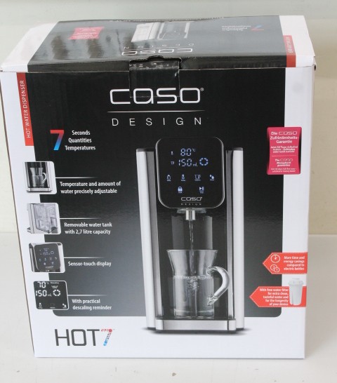 SALE OUT. Caso 01875 HOT 7 Turbo Hot water dispenser, Capacity 2.7 L, Black/Stainless Steel - SALE OUT. Caso Turbo Hot Water Dispenser - Hot7 - Water Dispenser - 2200 W - 2.7 L - Plastic/Stainless Steel - Black/Stainless Steel - UNPACKED, USED