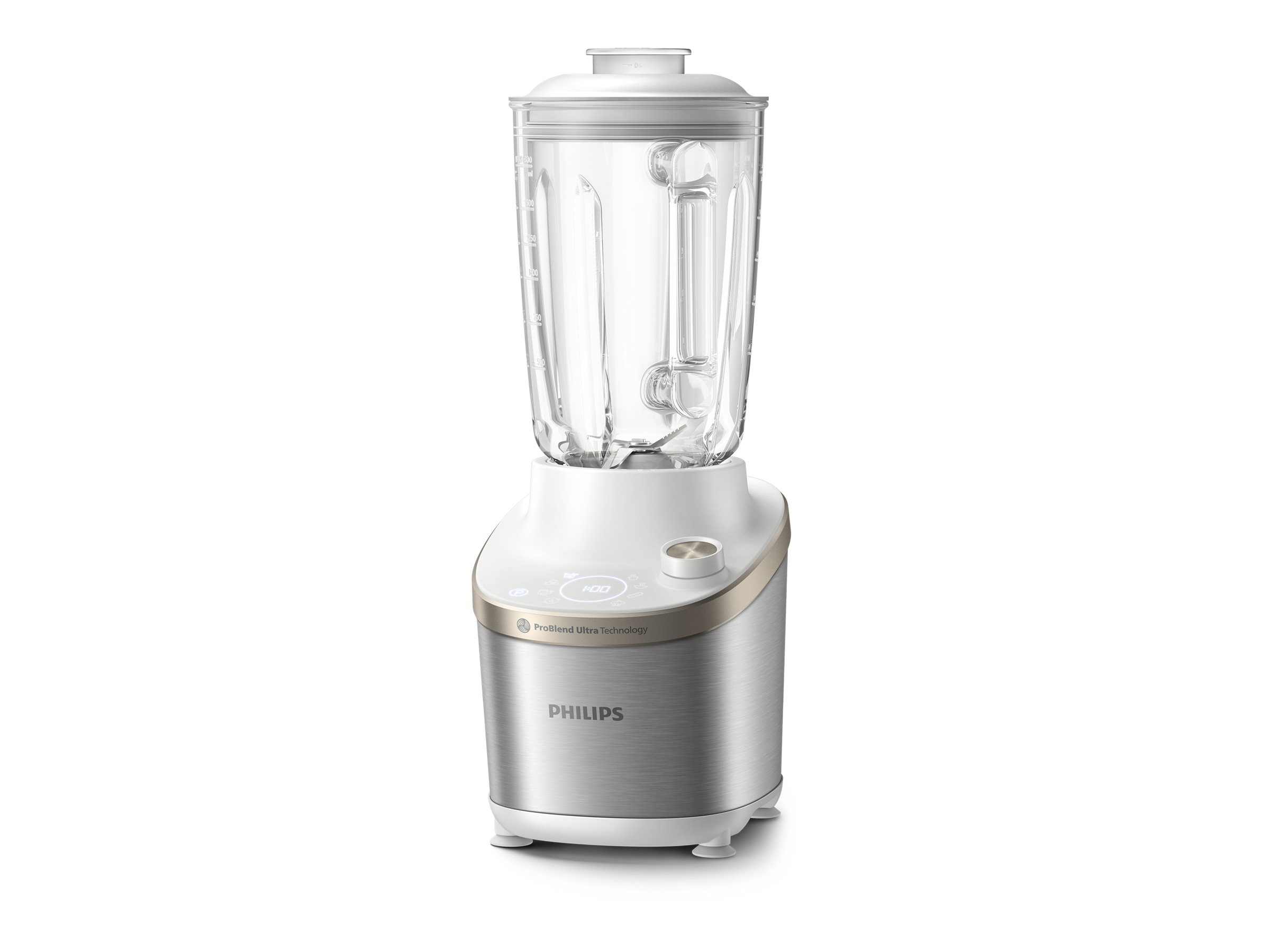Philips - Atlantic High Speed Blender - HR3760/01 7000 Series - Tabletop - 1500 W - Jar material Glass - Jar capacity 2 L - Ice crushing - Metal/White