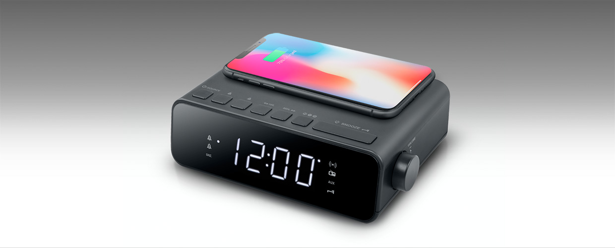 Muse - Alarm function - M-175 WI - AUX in - Alarm Clock - Black