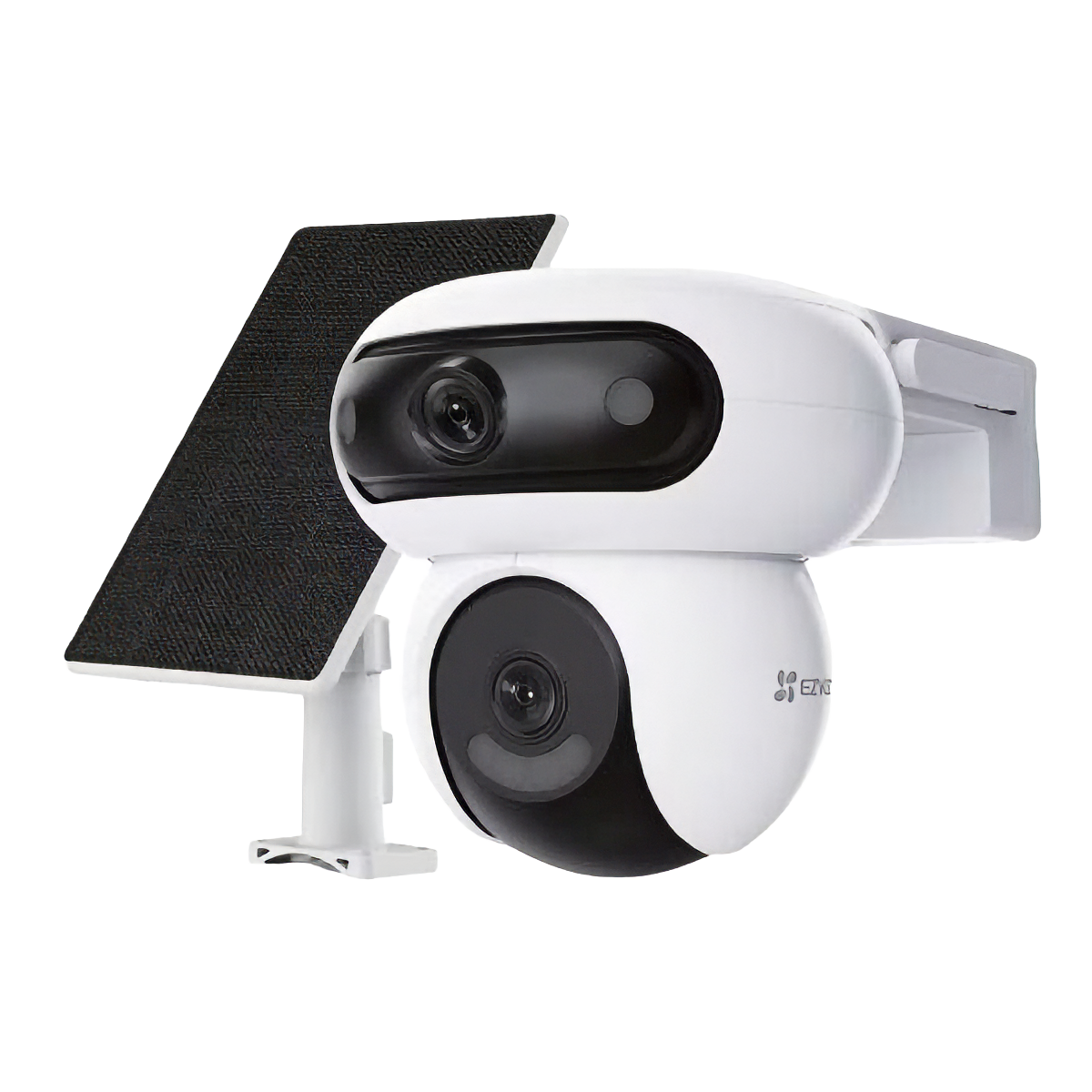 EZVIZ Battery-Powered PT IP Camera with Solar Panel Kit - CS-HB90x/SP - 4+4 MP - 2.8mm/6mm - IP65 - H.264/H.265 - Micro SD, Max. 512 GB