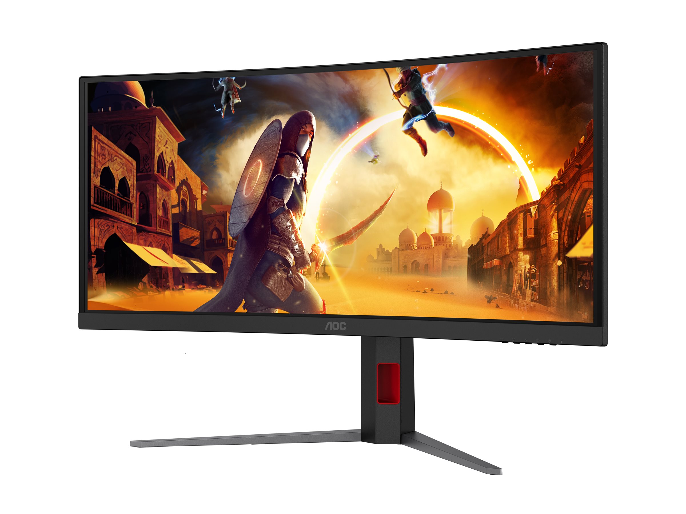 AOC - CU34G4CA - 34 " - Fast VA - WQHD - 21:9 - 180 Hz - 1 ms - 3440 x 1440 pixels - 450 cd/m² - HDMI ports quantity 2 - Black