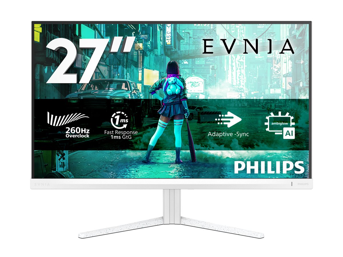 Philips - Evnia 27M2N3201PL/00 - 27 " - Fast IPS - FHD - 16:9 - 260 Hz - 1 ms - 1920 x 1080 pixels - 300 cd/m² - HDMI ports quantity 1 - White