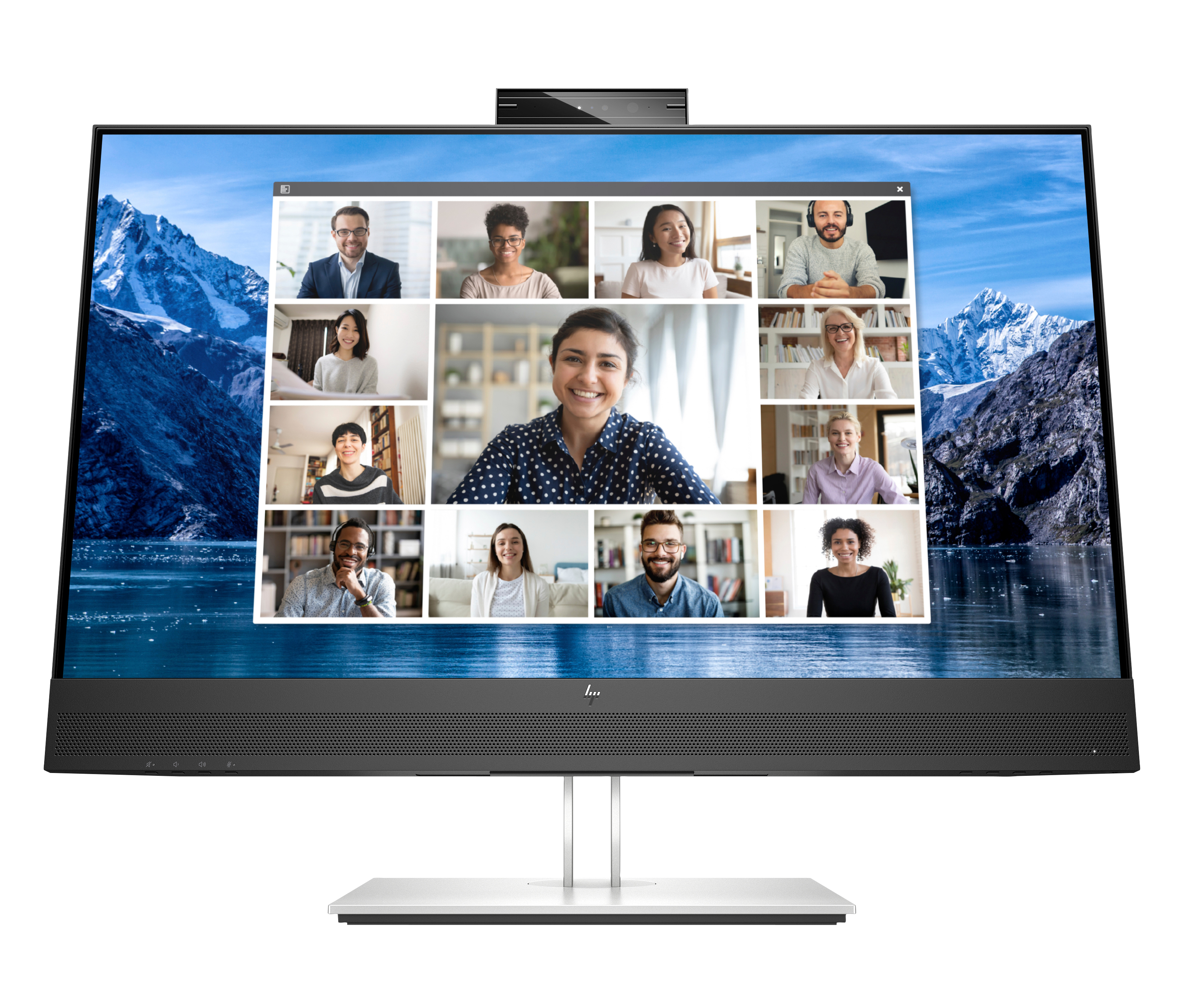 HP E27m G4 QHD Charging Conferencing Monitor - 27" 2560x1440 QHD 300-nit 75Hz AG, IPS, USB-C(65W)/HDMI/DisplayPort Daisy-Chain, 4x USB-A, speakers, 5MP webcam, RJ-45 LAN, height adjustable/tilt/swivel/pivot, 3 years