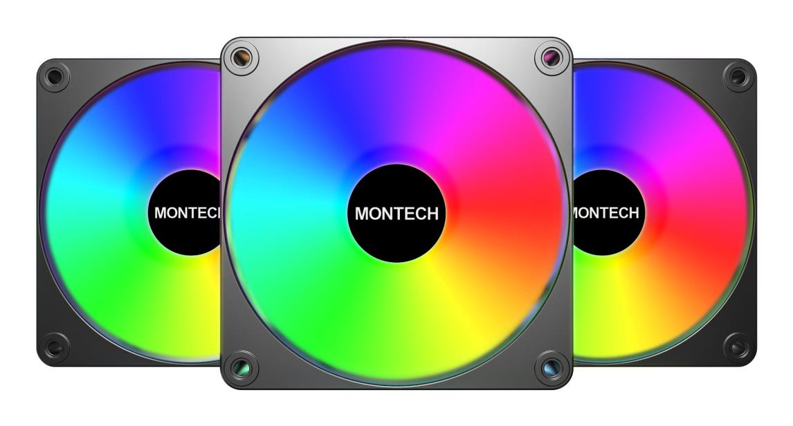 CASE FAN 120MM GF120R V2/ARGB PWM 3I1 (B) MONTECH