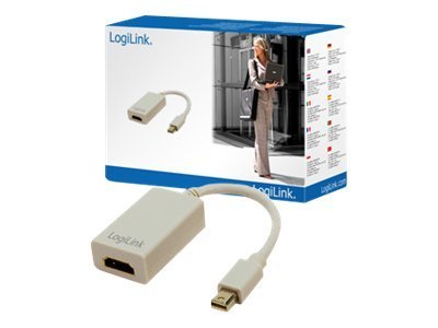 Logilink - Adapter Mini DisplayPort to HDMI with Audio: - Grey - Mini DisplayPort - HDMI A - 0.1 m