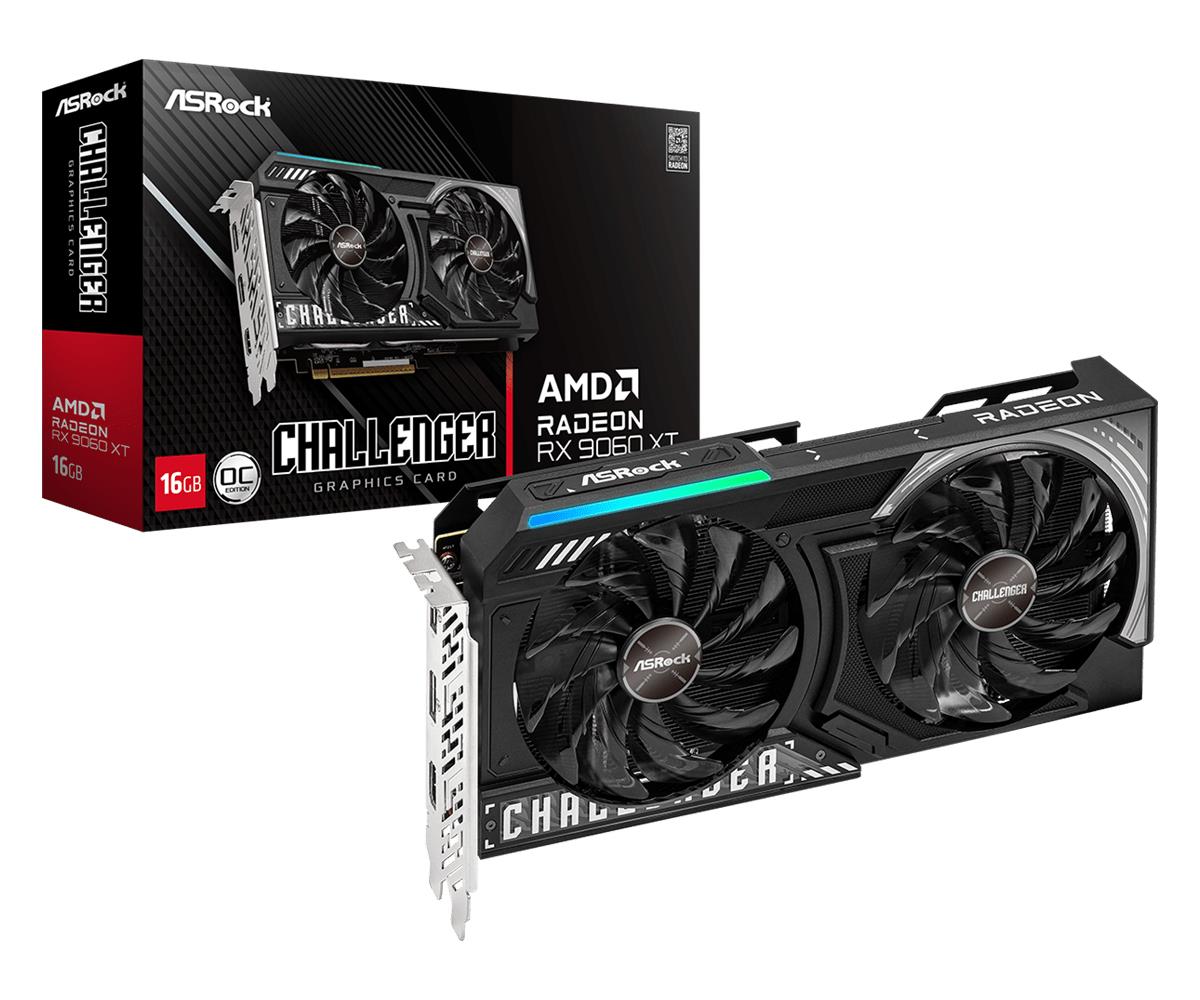 Graphics Card|ASROCK|AMD Radeon RX 9060 XT|16 GB|GDDR6|128 bit|PCIE 5.0 16x|Dual Slot Fansink|RX9060XTCL16GO