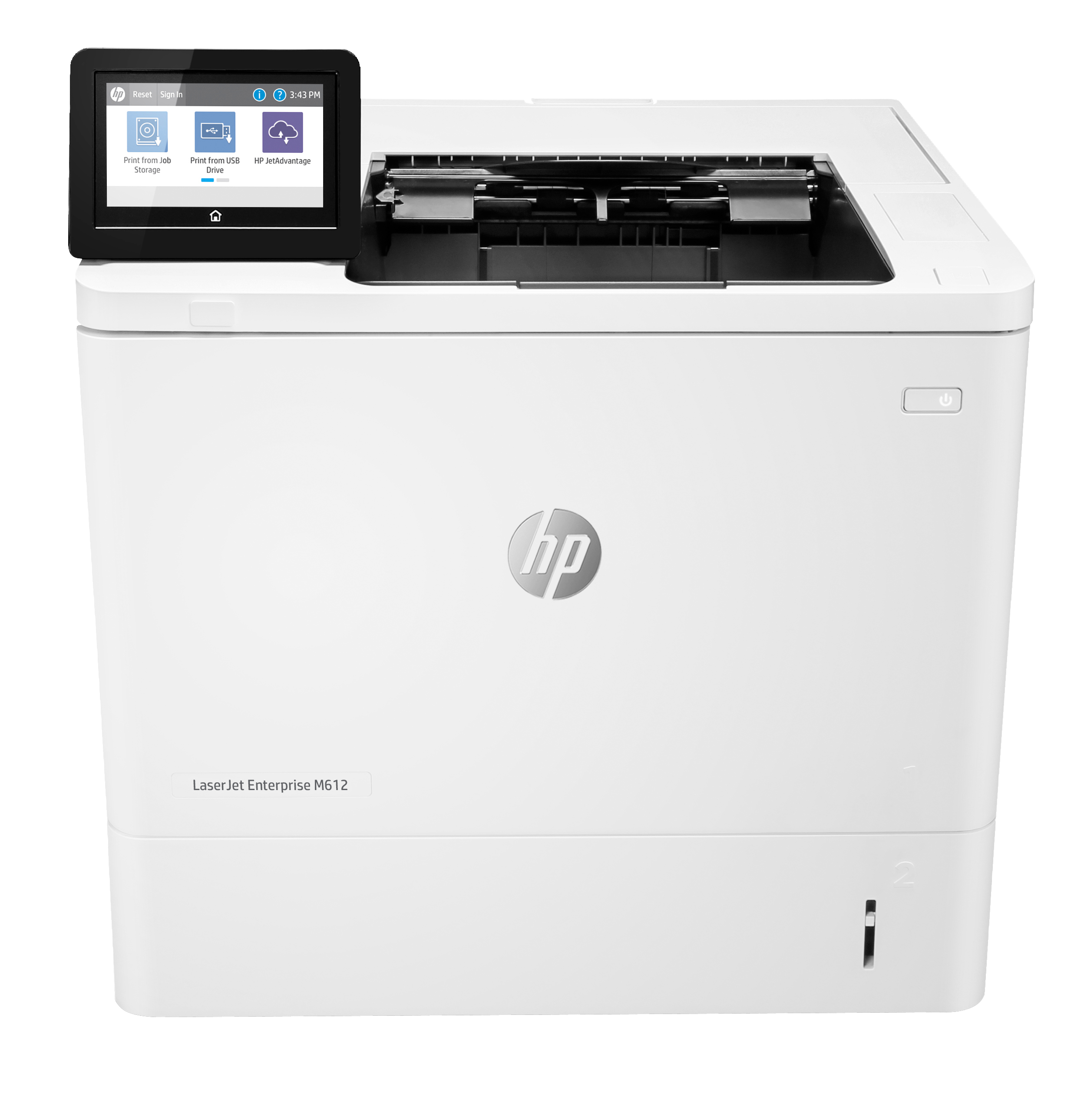 HP LaserJet Enterprise M612dn Printer - A4 Mono Laser, Print, Automatic Document Feeder, Auto-Duplex, LAN, 71ppm, 5000-30000 pages per month (replaces M609dn)