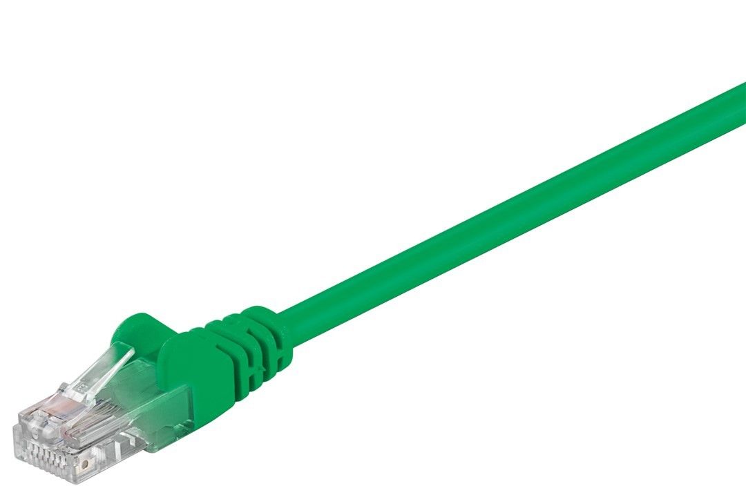 Goobay - CAT 5e patch cable, U/UTP - 68338 - Green RJ45 male (8P8C) - RJ45 male (8P8C)