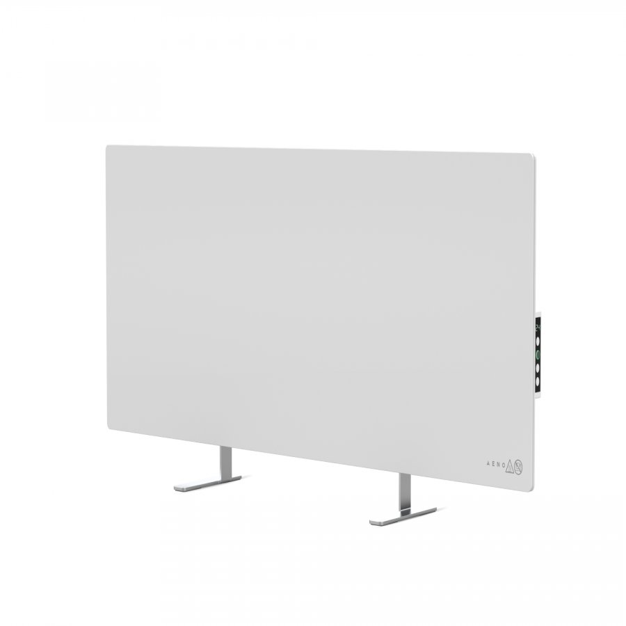AENO Premium Eco Smart Heater, 700W, Tempered glass, Infrared+convection heating type, Led display Plug type: Europe (E/F type), WHITE