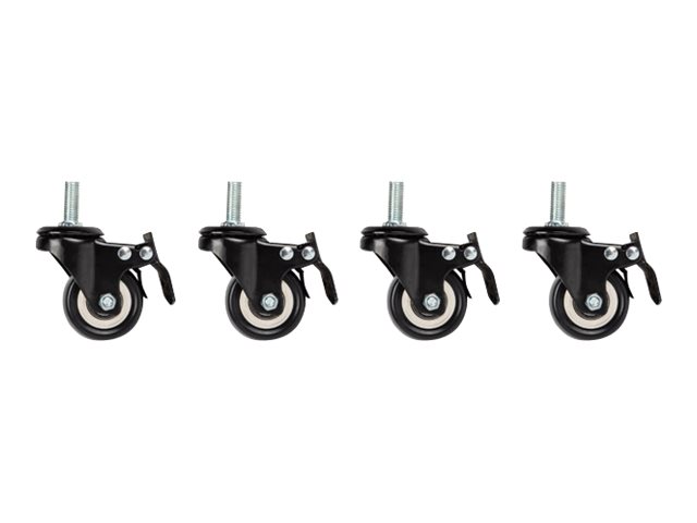 Lanberg - Castors with thread and brake for wall mounting cabinets, 4 pcs - AK-1601-B