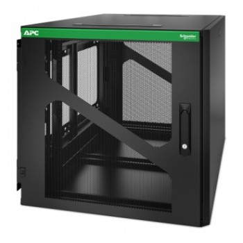 APC NETSHELTER 12U WALLMOUNT RACK ENCLOSURE CABINET SIDE MOUNT UPS DEPTH