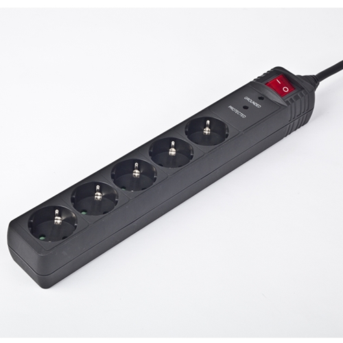 EnerGenie - Surge Protector SPG5-C-10/ 3 m/ 5 Sockets/ Black