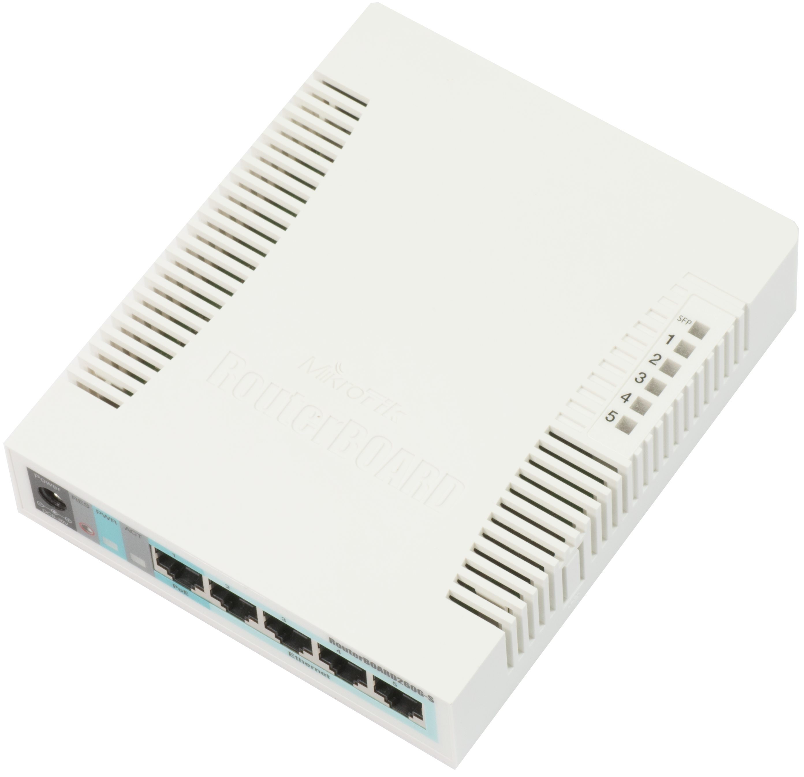 MikroTik - Switch - RB260GS - Web managed - Desktop - SFP ports quantity SFP ports quantity 1 - Power over Ethernet (PoE) ports quantity 1