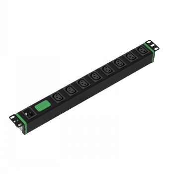 Easy Rack PDU, Basic, Horizontal, 1 Phase, 3.7kW, 230V, 16A, 8 x C13 outlets, IEC60320 C20 inlet