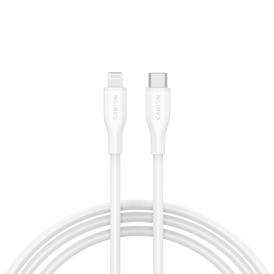 CANYON cable CLNM60 C-L 60W MFI 1m Silicon White